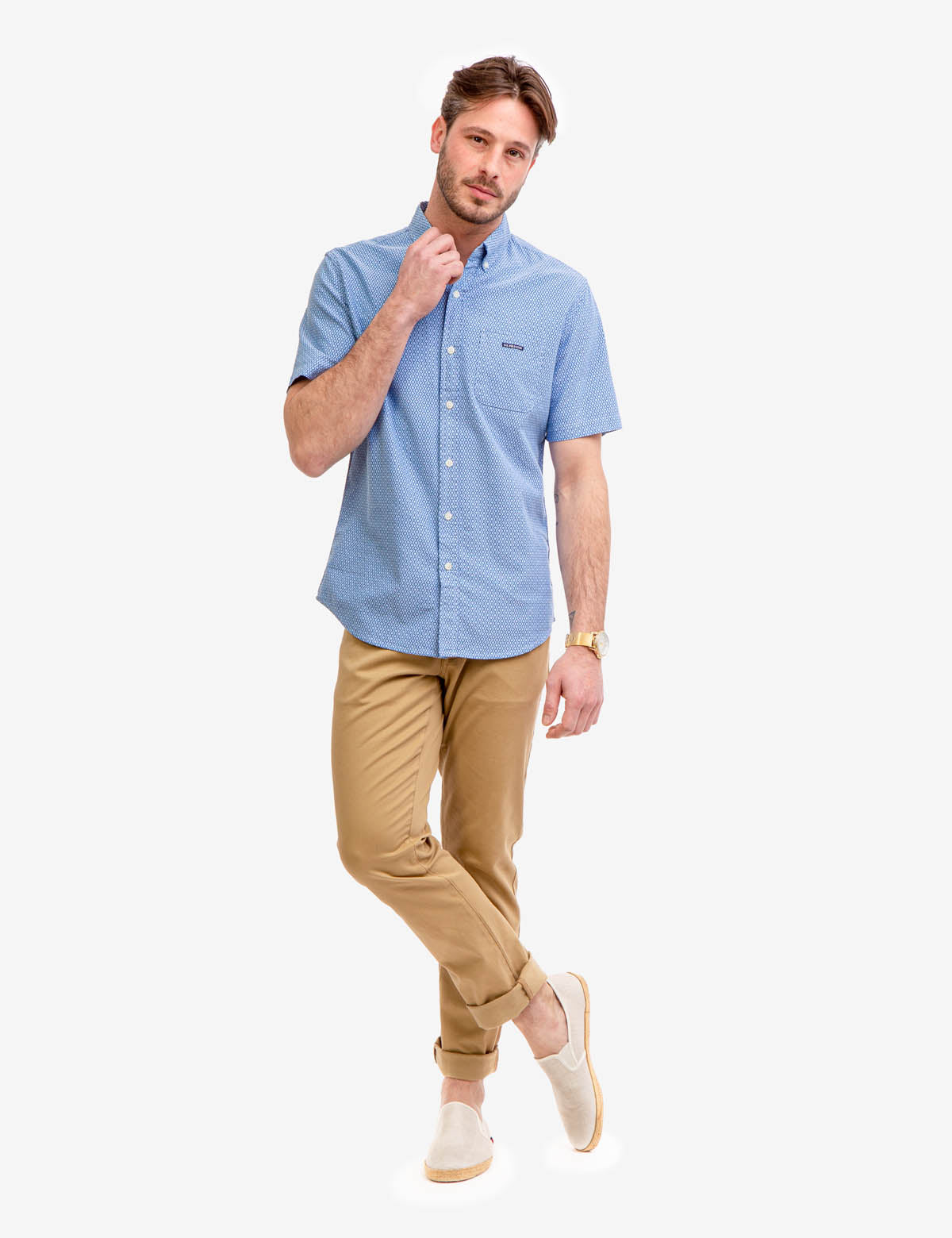 Men's Slim Fit Short Sleeve Oxford Shirt | U.S. Polo Assn.