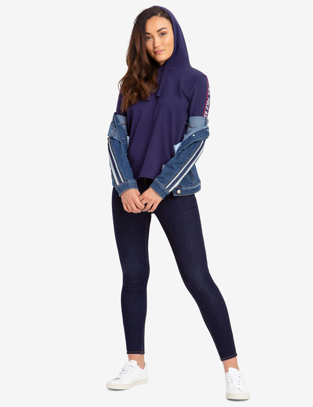 U.S. Polo Assn. Cotton Hoodie with Logo & Drawstring