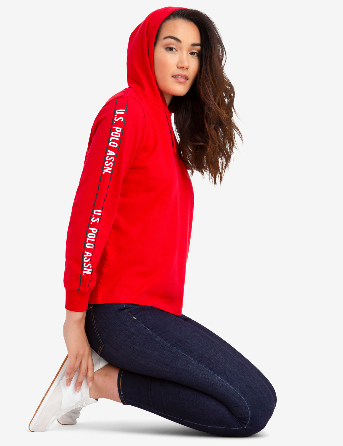 U.S. Polo Assn. Cotton Hoodie with Logo & Drawstring