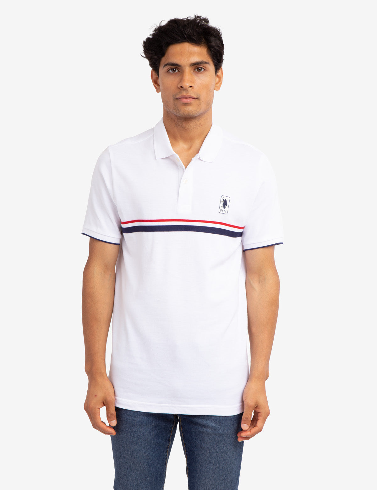 Classic Stripe Pique Polo Shirt for Men | 100% Cotton & Ribbed Cuffs