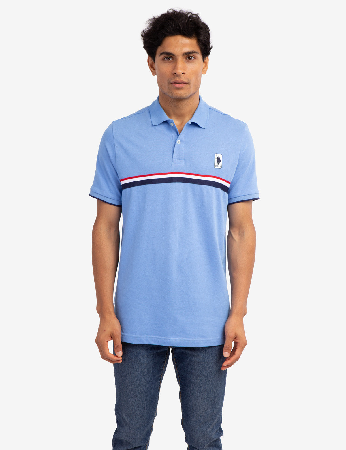 Classic Stripe Pique Polo Shirt for Men | 100% Cotton & Ribbed Cuffs