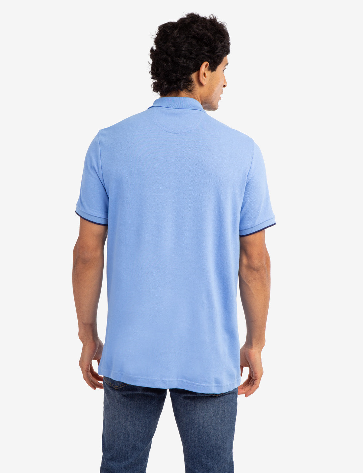 Classic Stripe Pique Polo Shirt for Men | 100% Cotton & Ribbed Cuffs