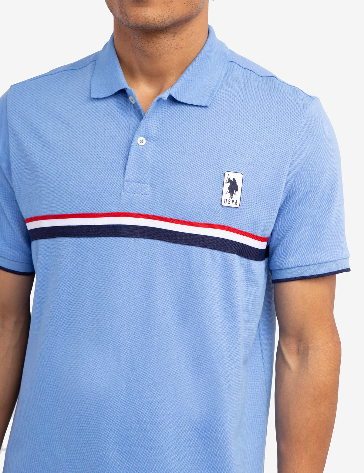 Classic Stripe Pique Polo Shirt for Men | 100% Cotton & Ribbed Cuffs