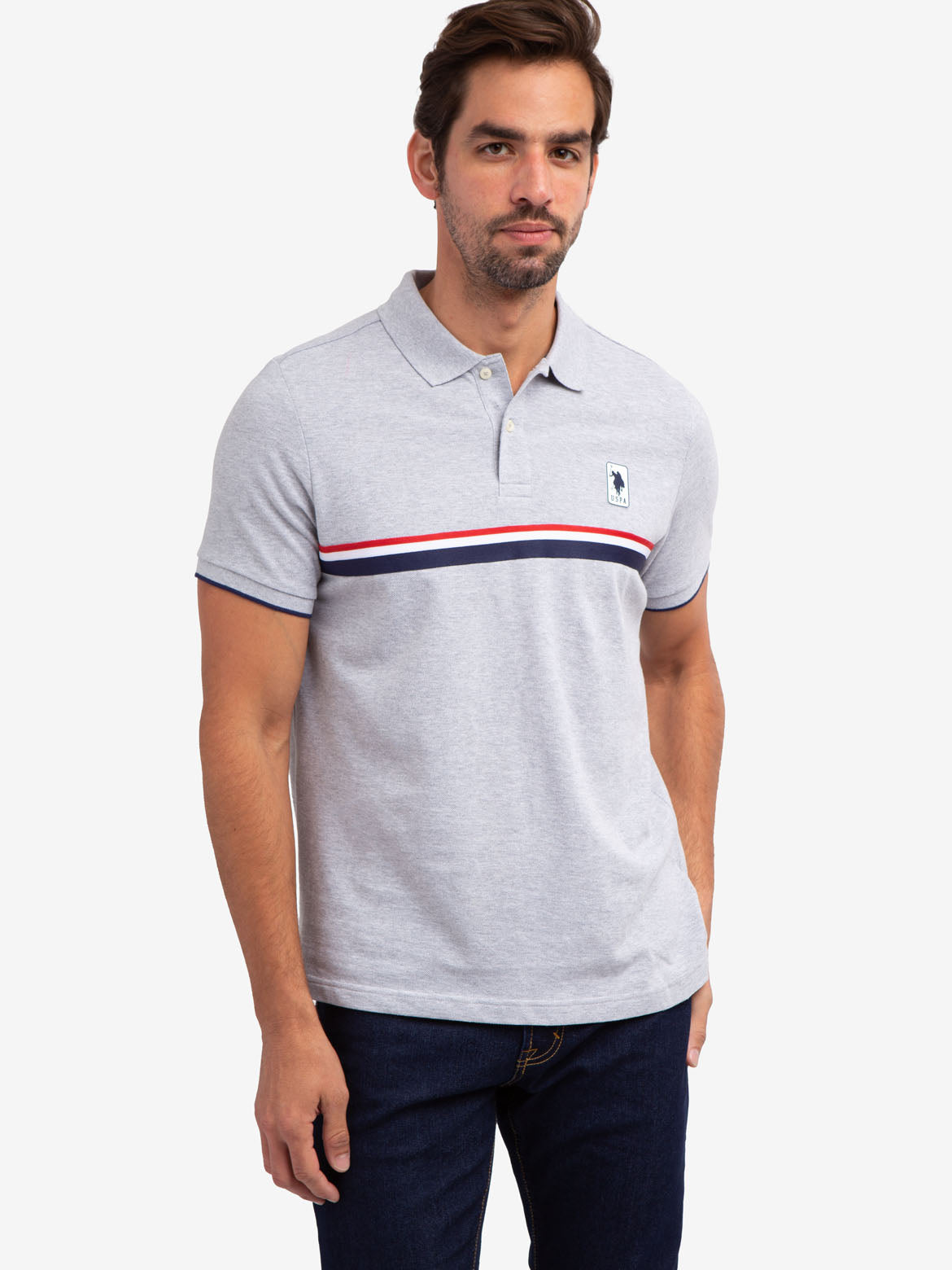 Classic Stripe Pique Polo Shirt for Men | 100% Cotton & Ribbed Cuffs