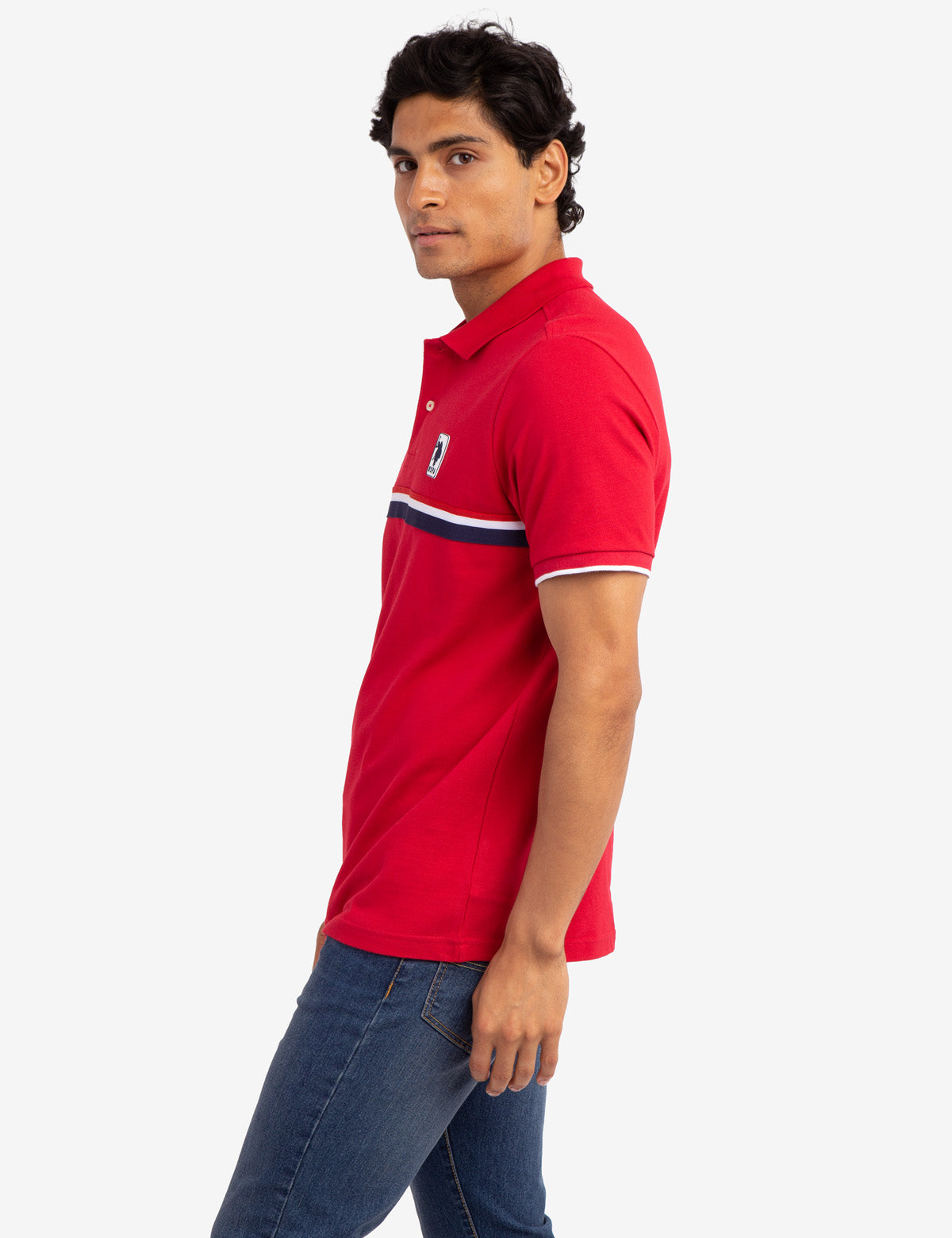 Classic Stripe Pique Polo Shirt for Men | 100% Cotton & Ribbed Cuffs
