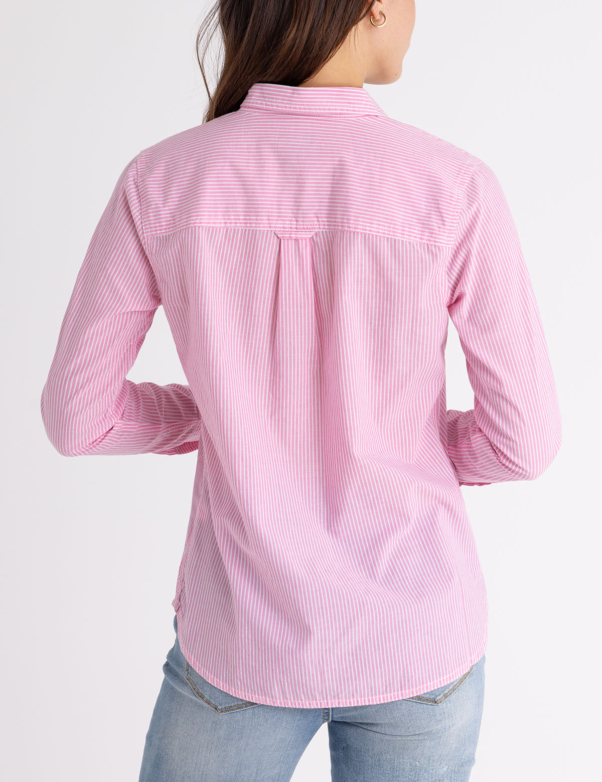 Airy Stripe Long Sleeve Shirt | Comfort & Style
