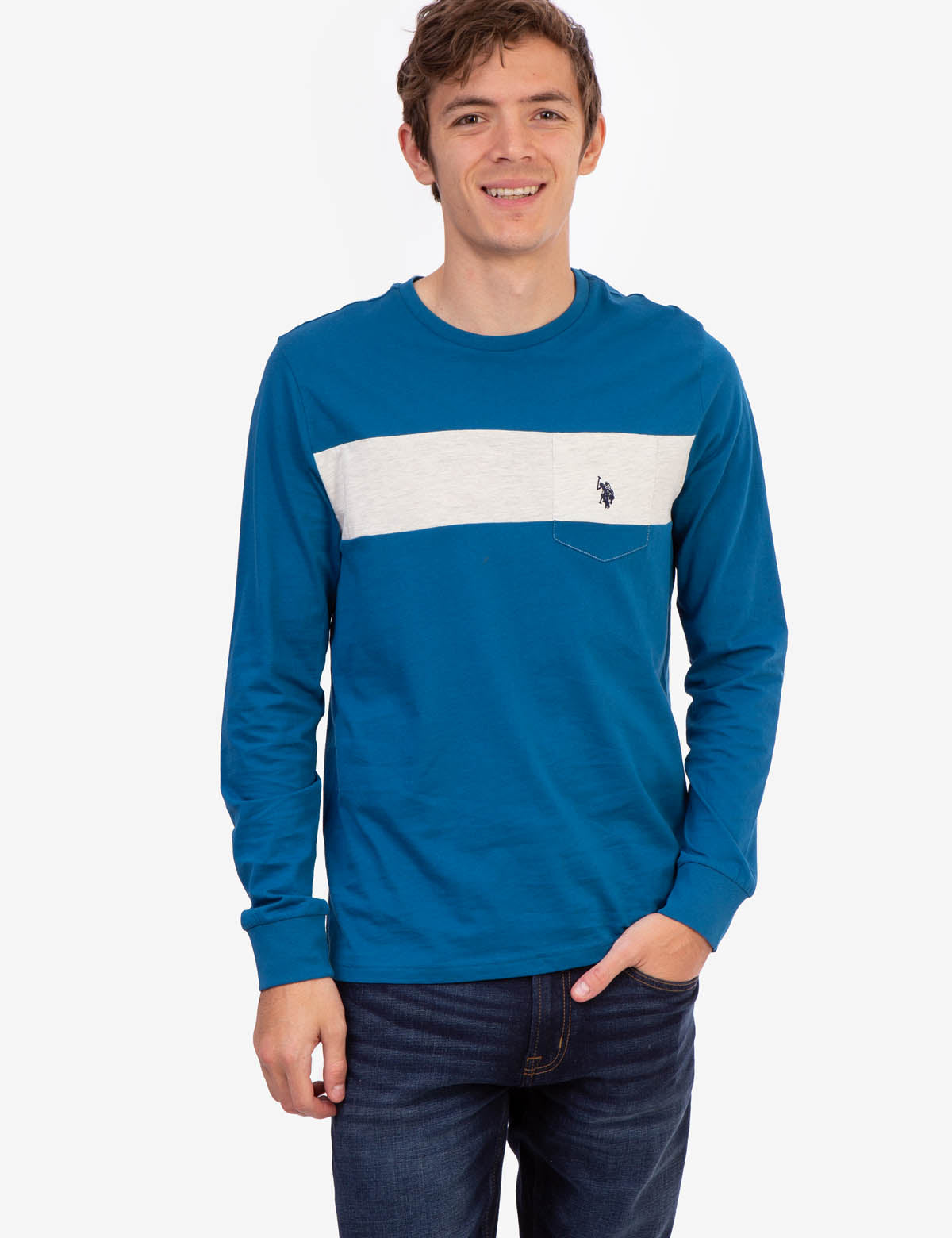 Long Sleeve Striped Pocket T-Shirt for Men & Women | Casual Comfort