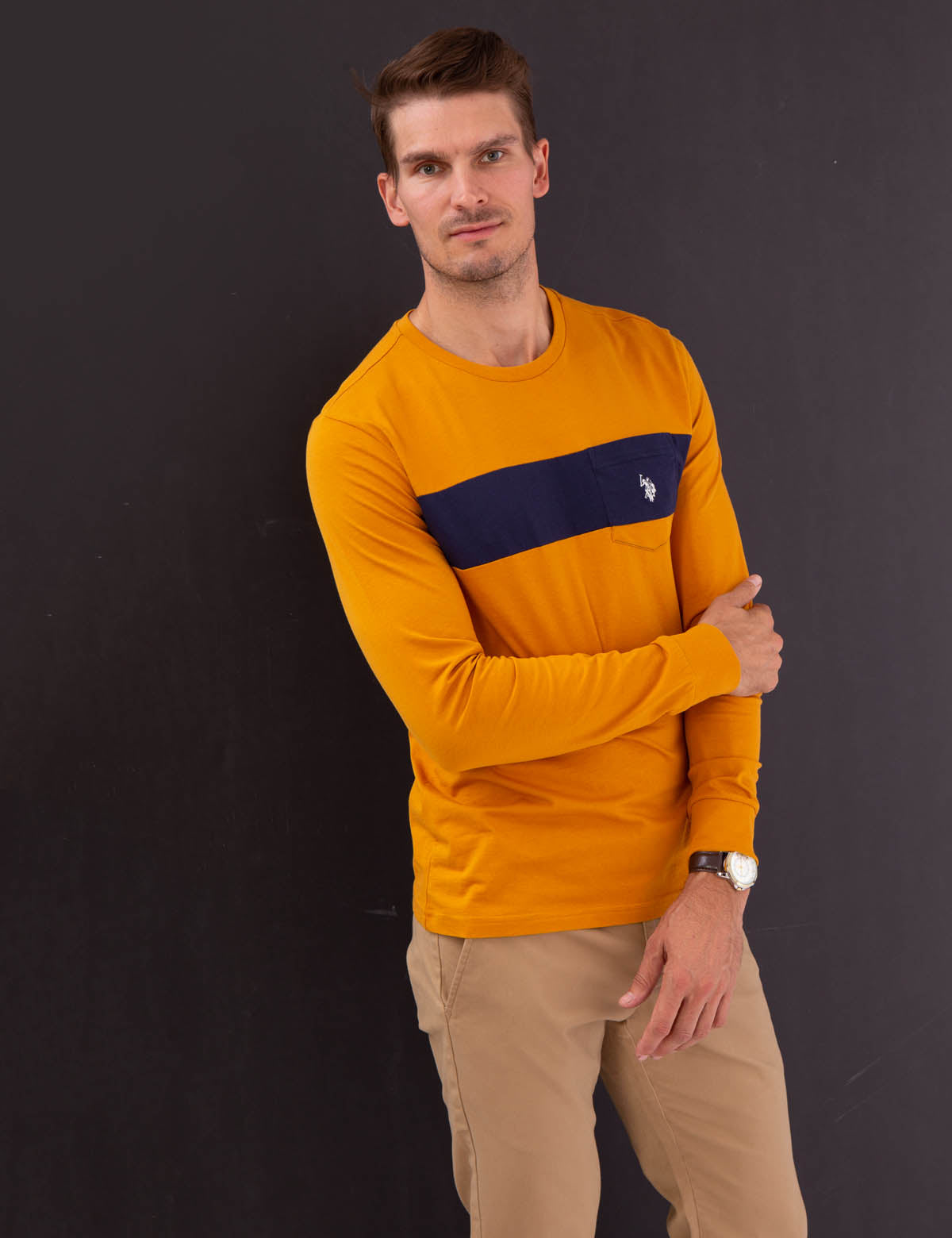 Long Sleeve Striped Pocket T-Shirt for Men & Women | Casual Comfort