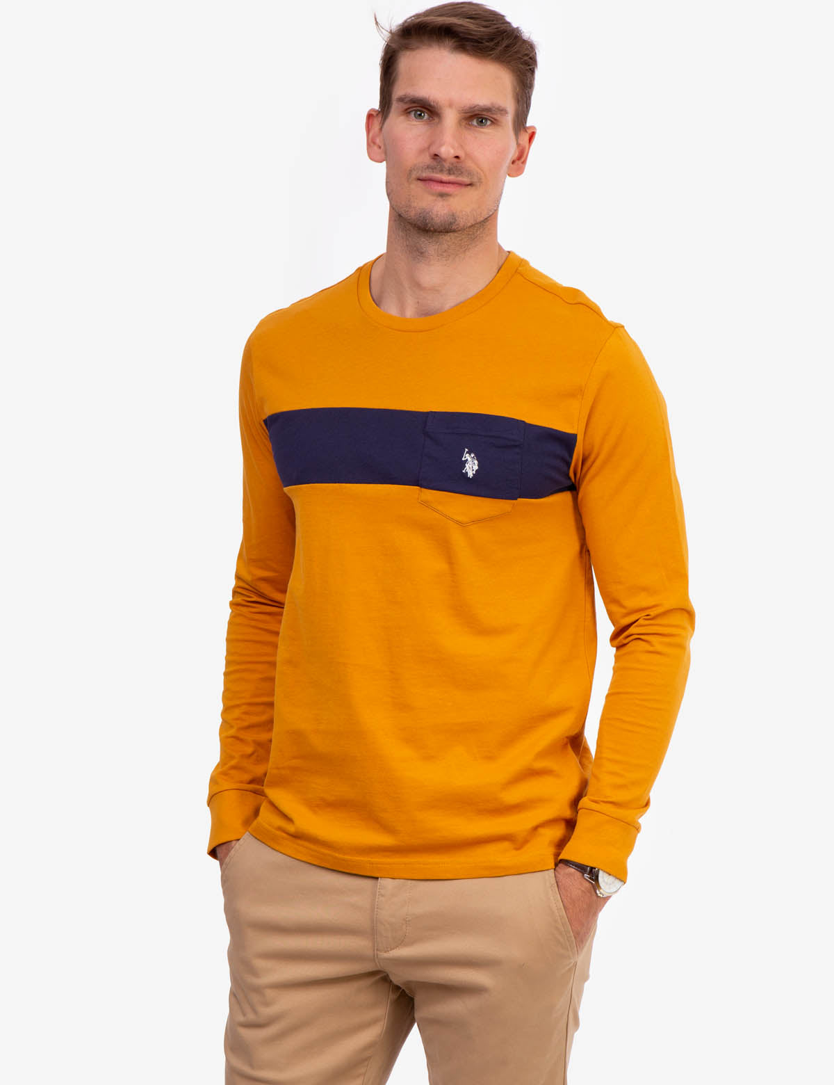 Long Sleeve Striped Pocket T-Shirt for Men & Women | Casual Comfort