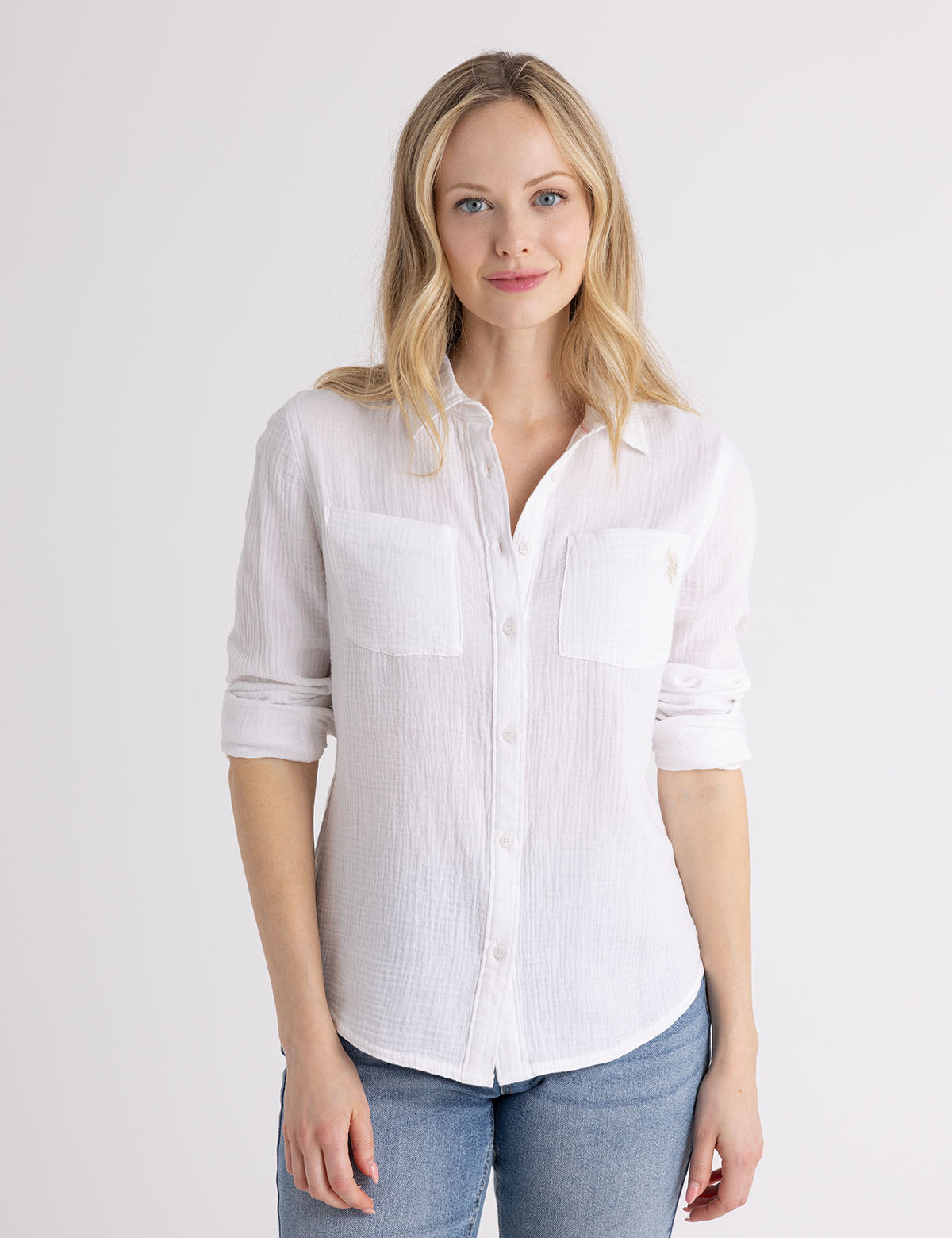 Long Sleeve Crinkle Gauze Shirt | Lightweight & Breathable