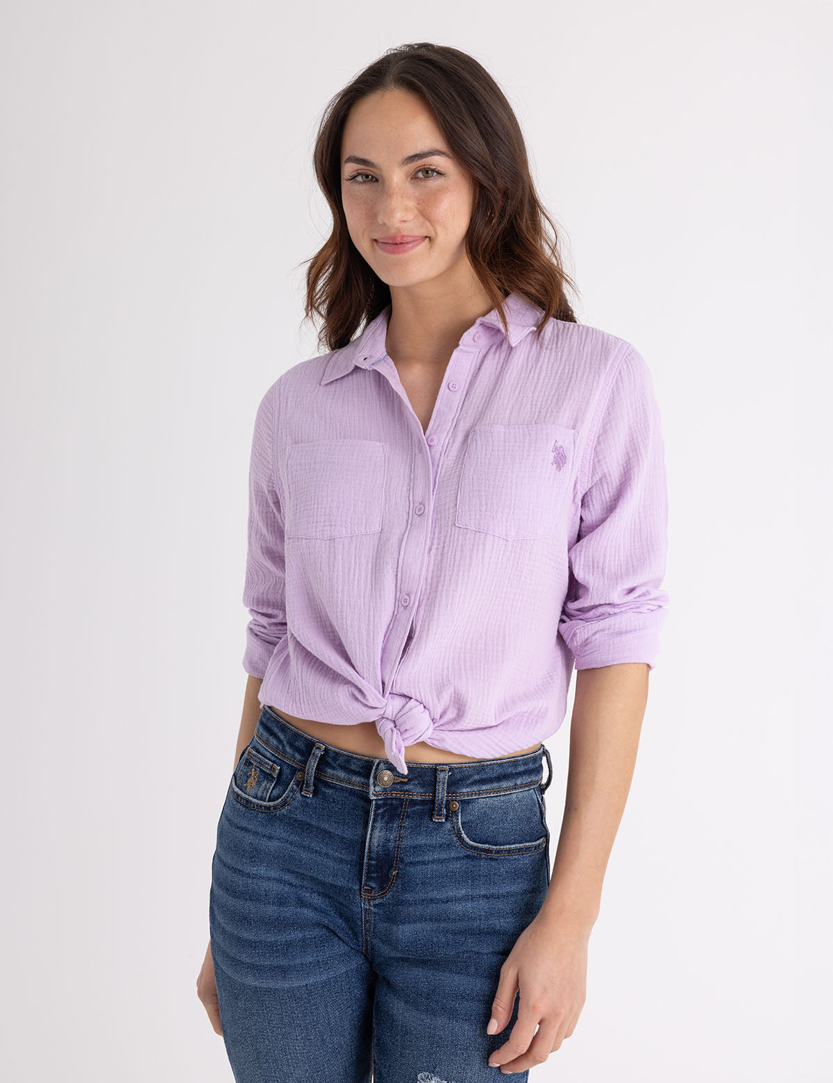 Long Sleeve Crinkle Gauze Shirt | Lightweight & Breathable