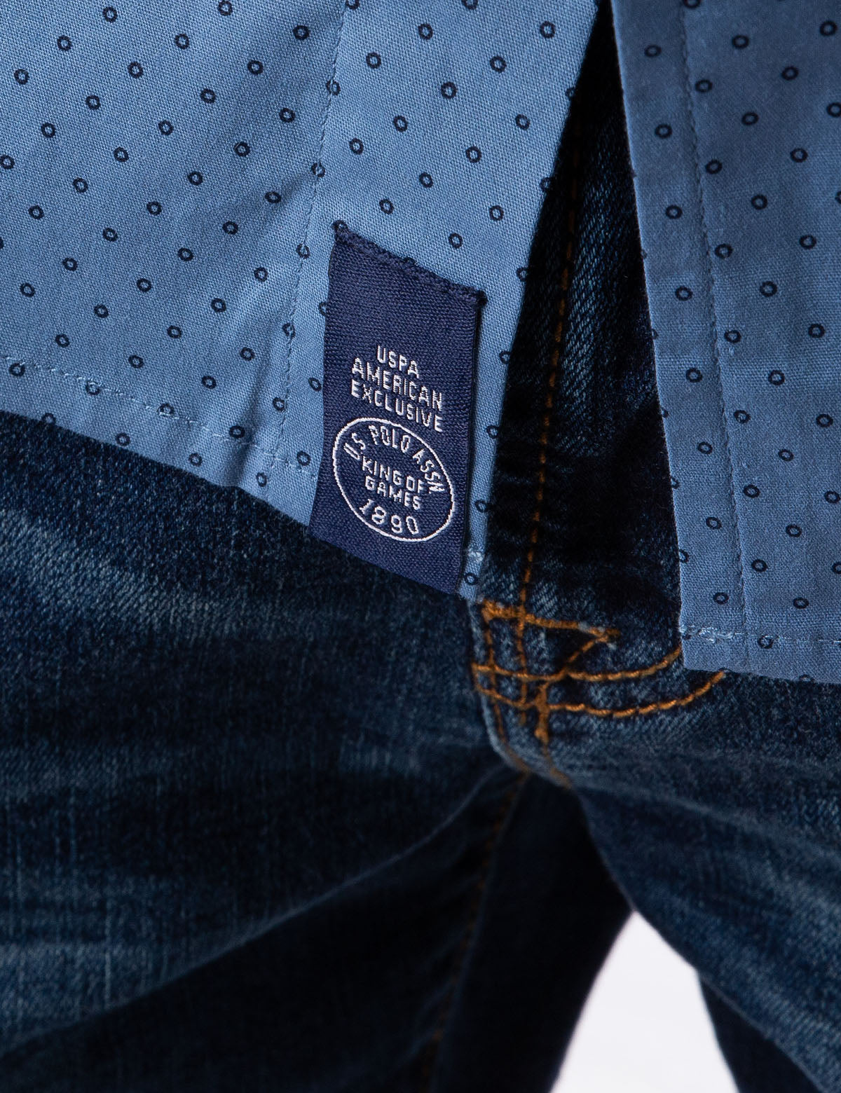 Men's Long Sleeve Dot Shirt with Button Front & Pocket | Cotton Casual Wear
