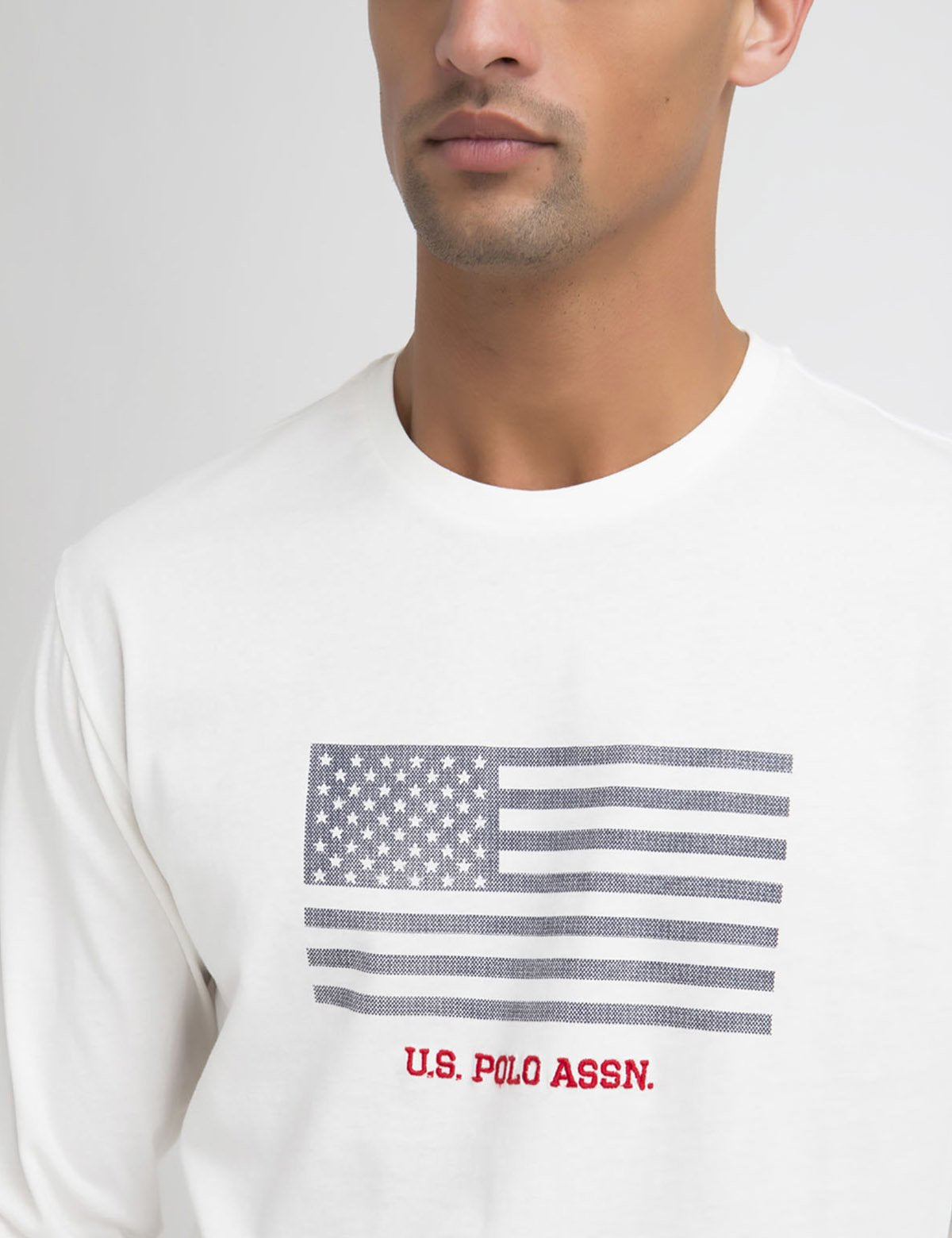 U.S. Flag Long Sleeve Cotton T-Shirt | U.S. Polo Assn.