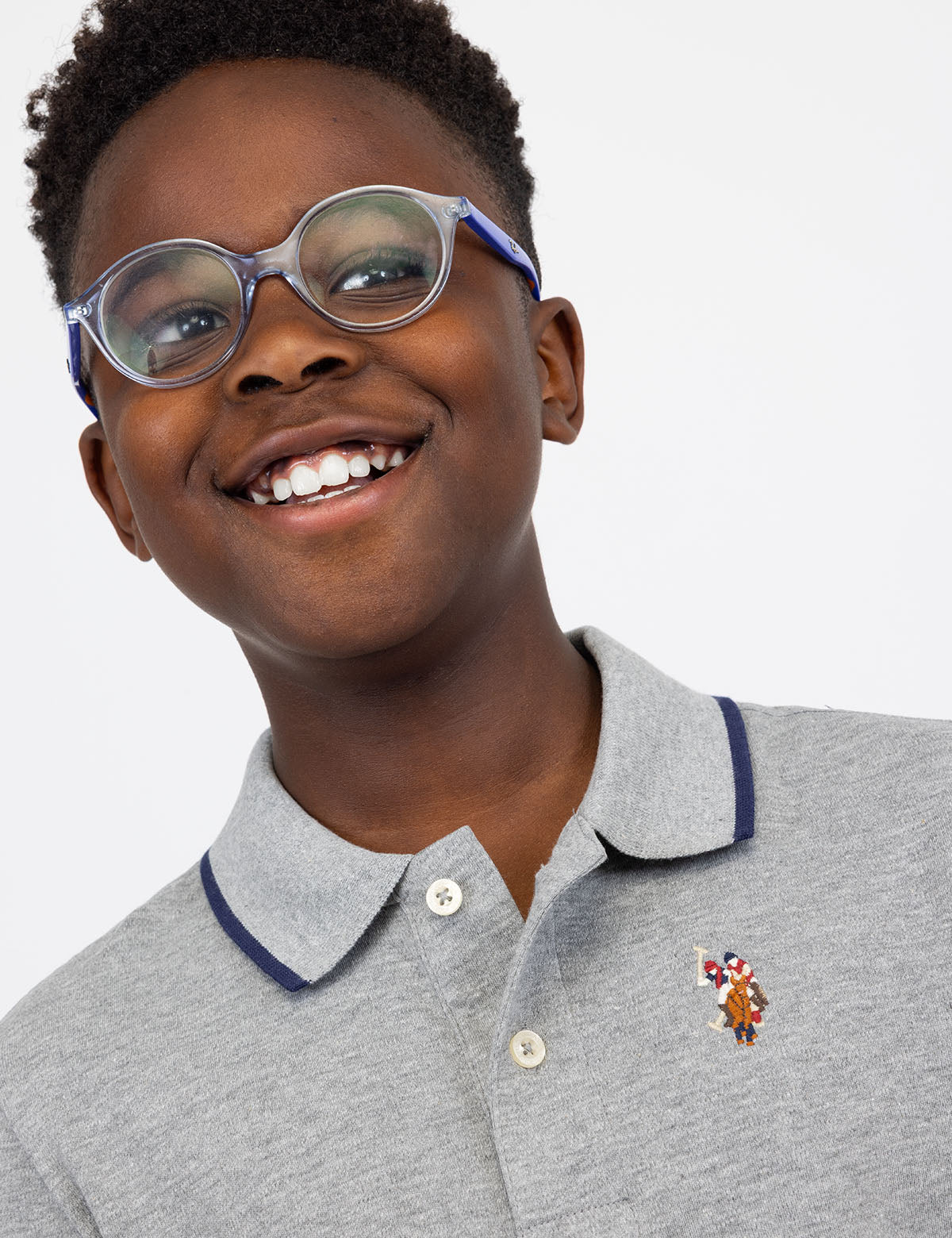 Boys' Solid Interlock Polo Shirt with Collar & Rib Knit Cuffs | Classic Fit