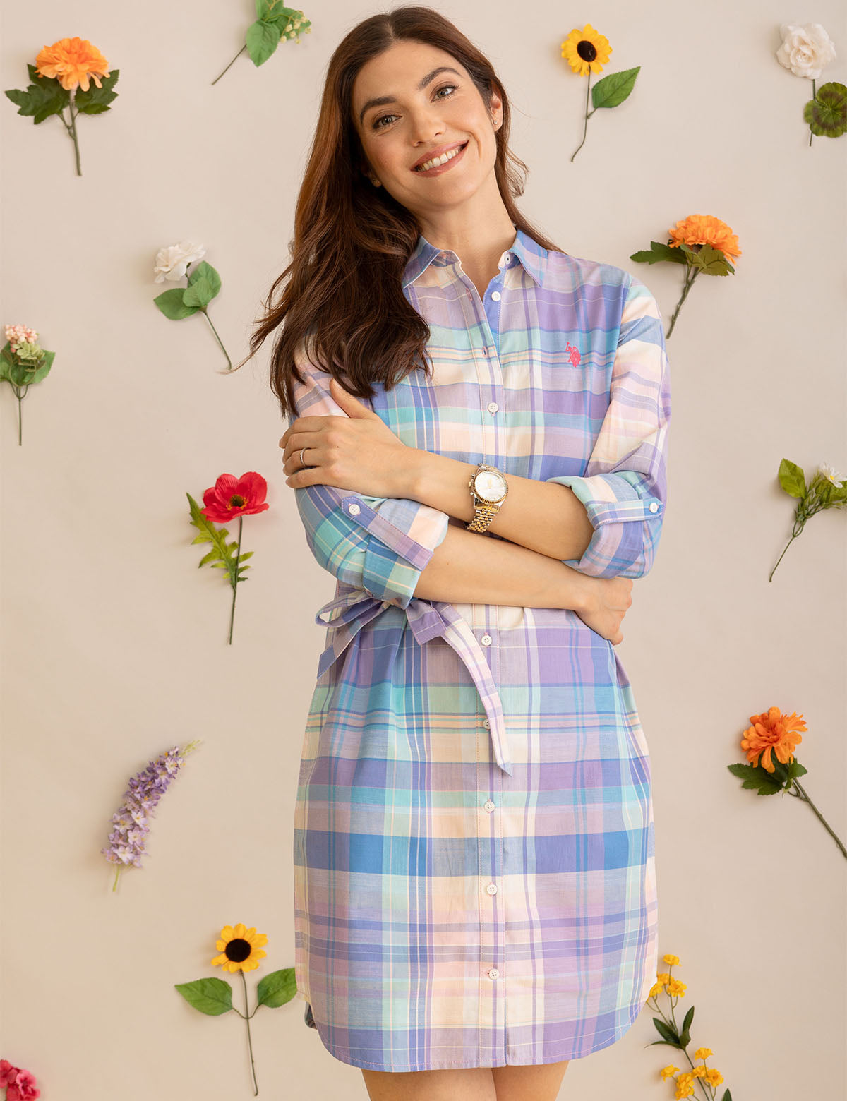 Long Sleeve Plaid Shirt Dress for Women | Casual & Stylish