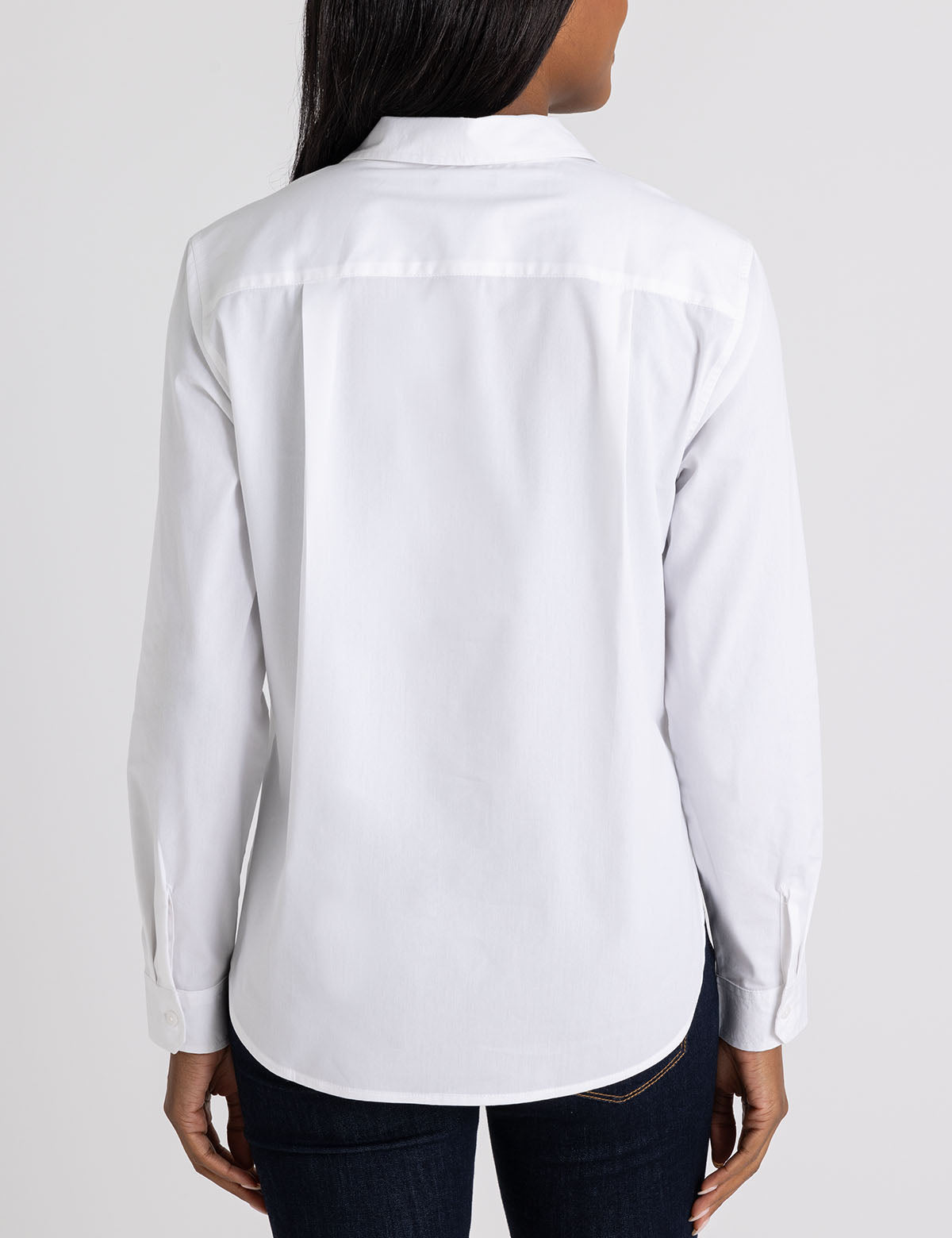 Relaxed Fit Long Sleeve Poplin Shirt | Casual Comfort