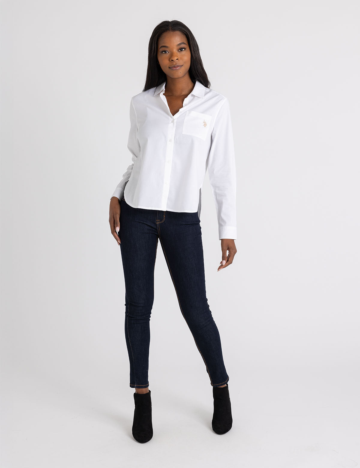 Relaxed Fit Long Sleeve Poplin Shirt | Casual Comfort
