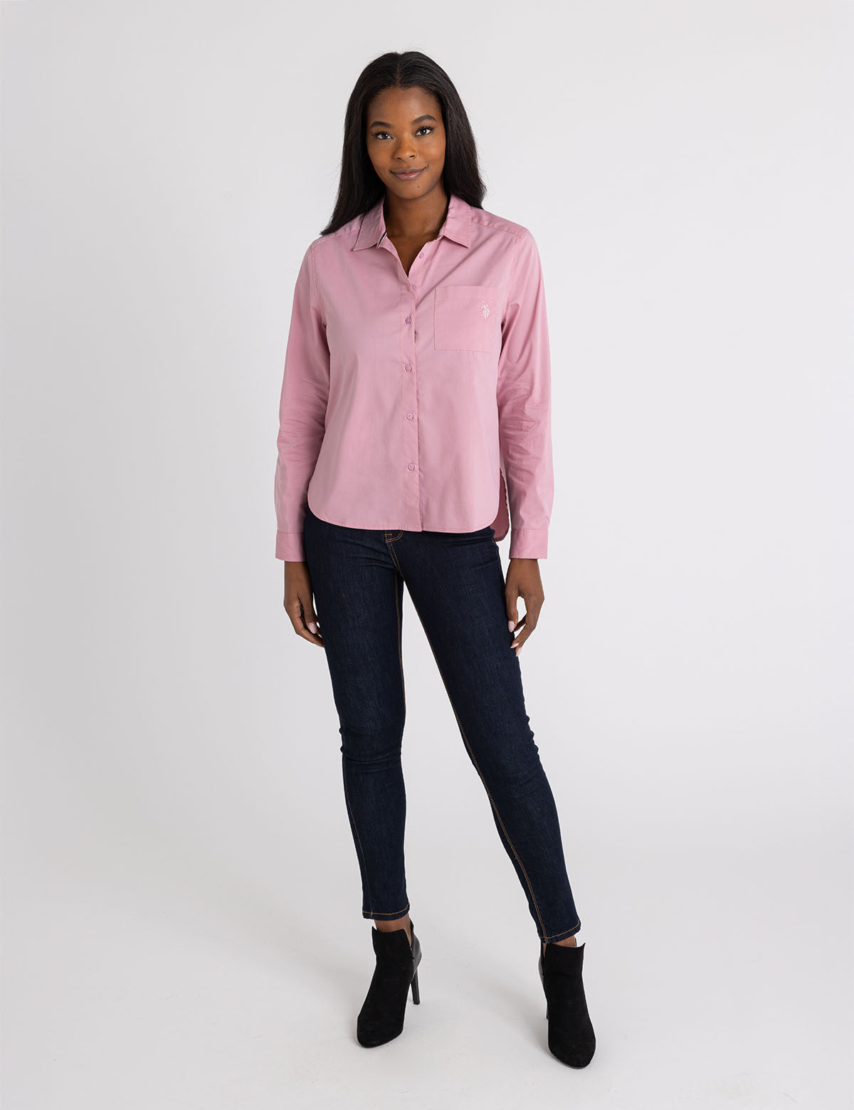 Relaxed Fit Long Sleeve Poplin Shirt | Casual Comfort