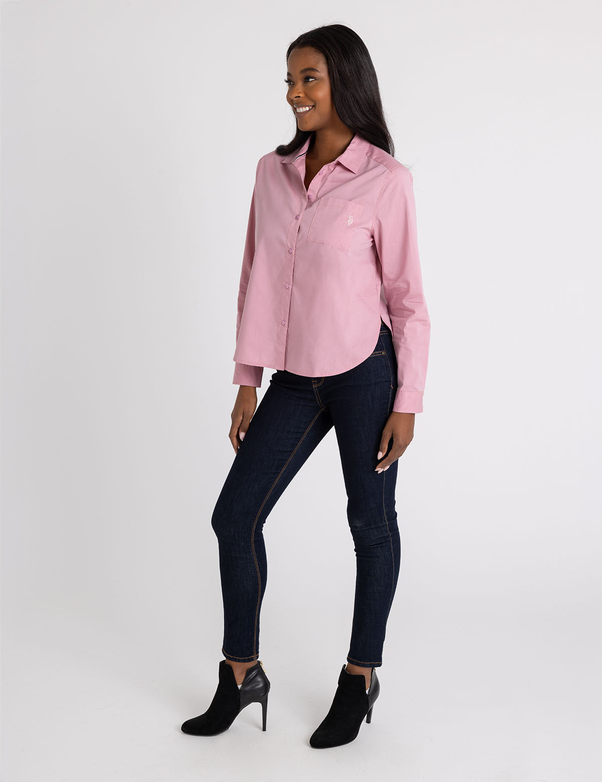 Relaxed Fit Long Sleeve Poplin Shirt | Casual Comfort