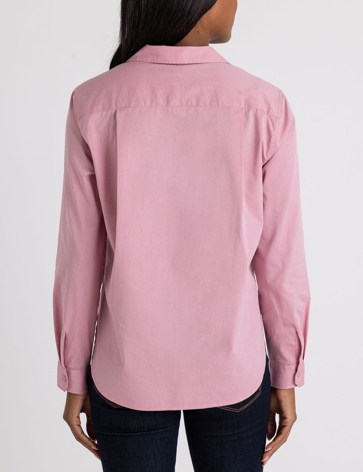 Relaxed Fit Long Sleeve Poplin Shirt | Casual Comfort