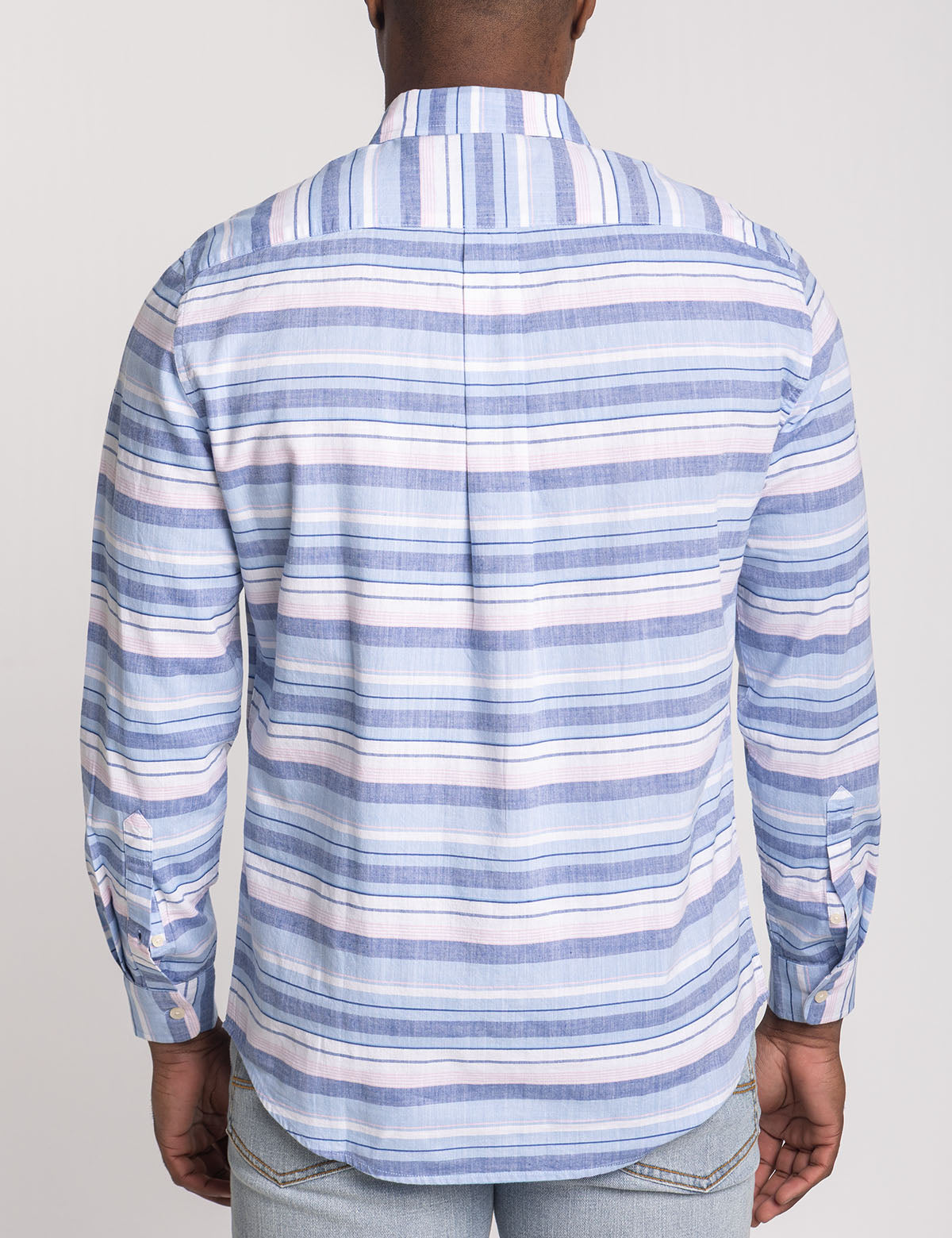 Long Sleeve Slub Poplin Dobby Shirt for Men | Casual Wear