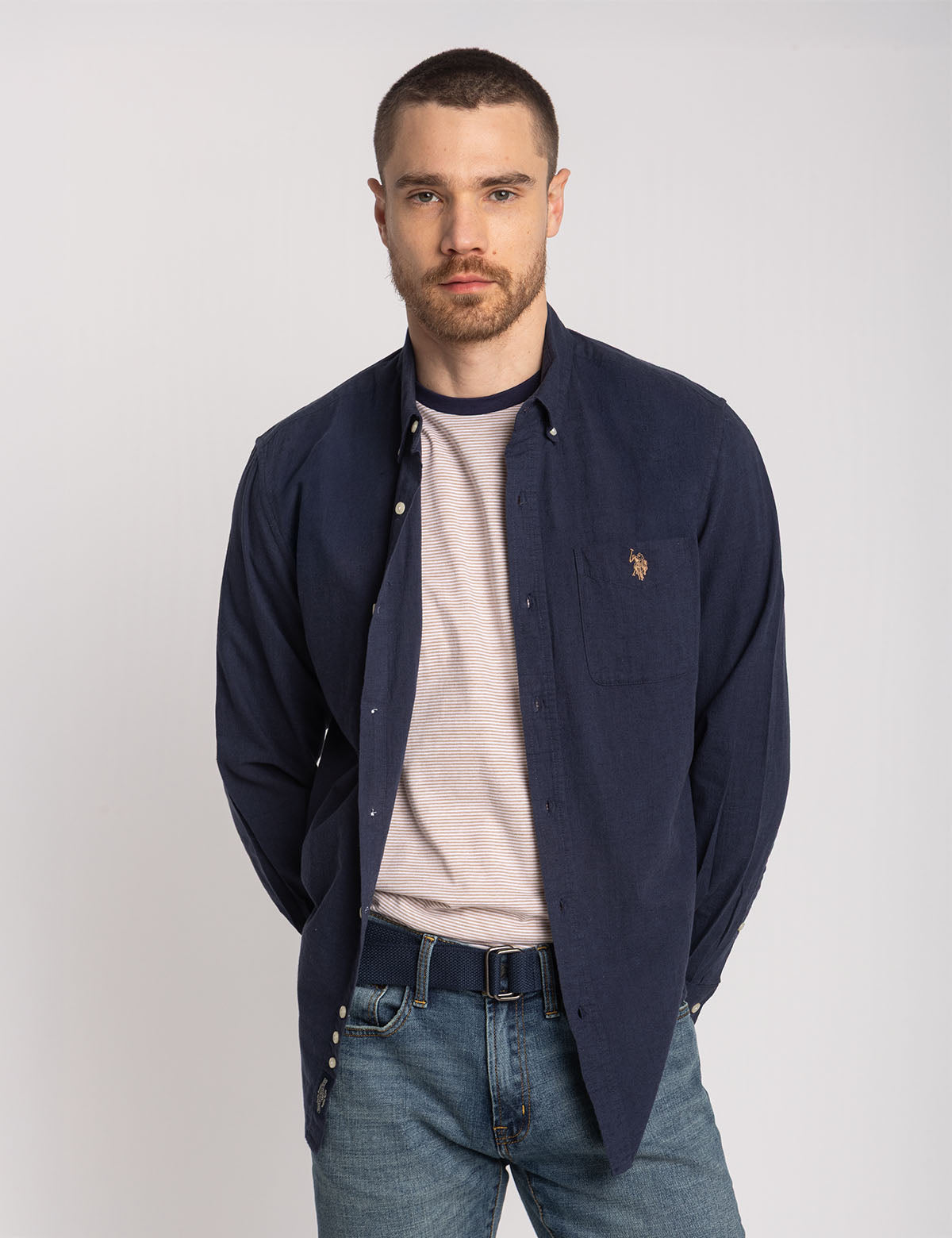Soft Linen Blend Long Sleeve Shirt | Comfort & Breathable