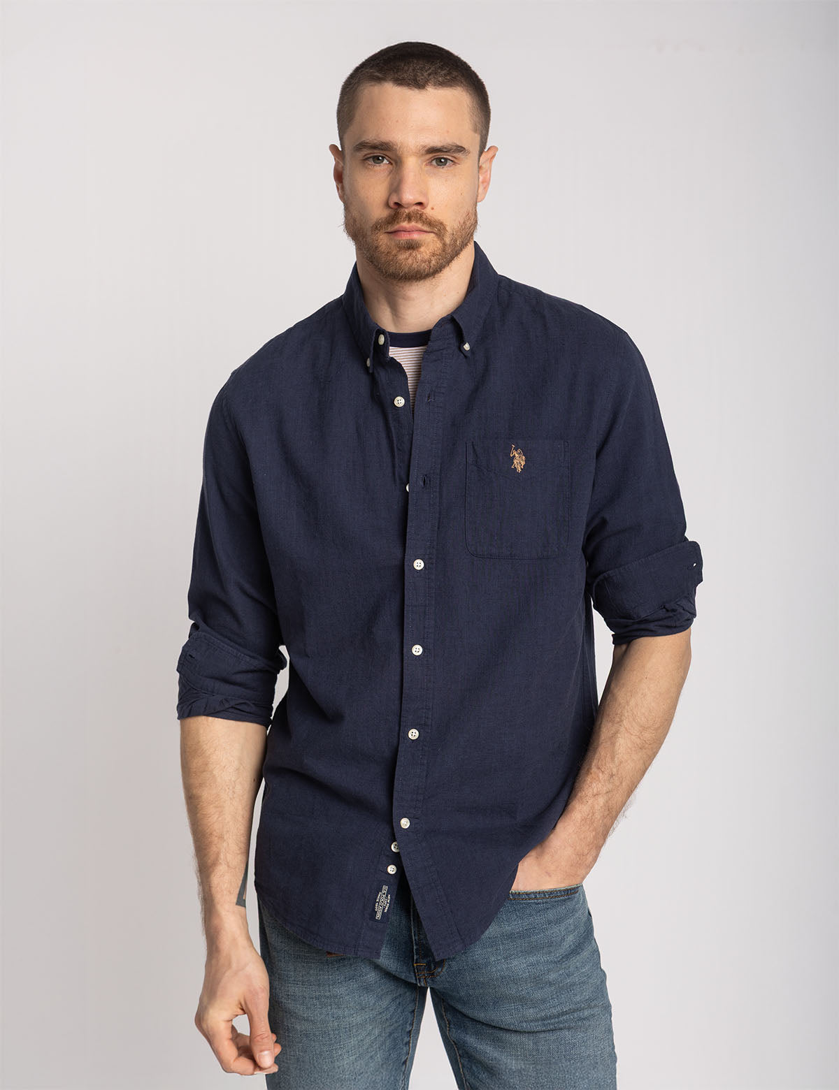 Soft Linen Blend Long Sleeve Shirt | Comfort & Breathable