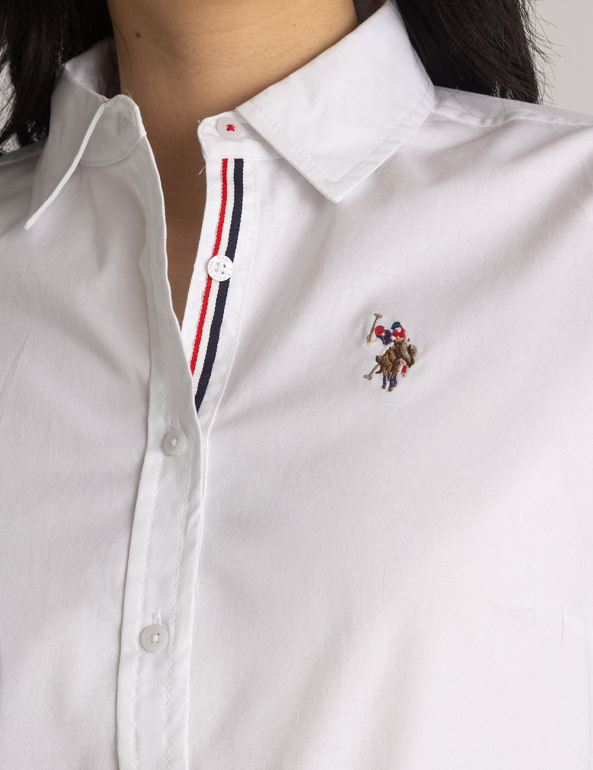 Men's Stretch Oxford Shirt - Classic Fit with Button Cuffs | Solid Long Sleeve