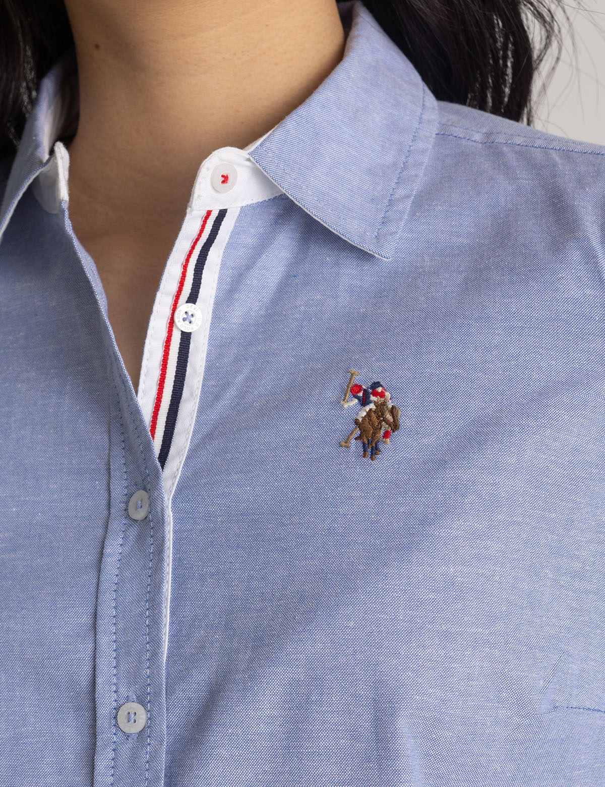 Men's Stretch Oxford Shirt - Classic Fit with Button Cuffs | Solid Long Sleeve