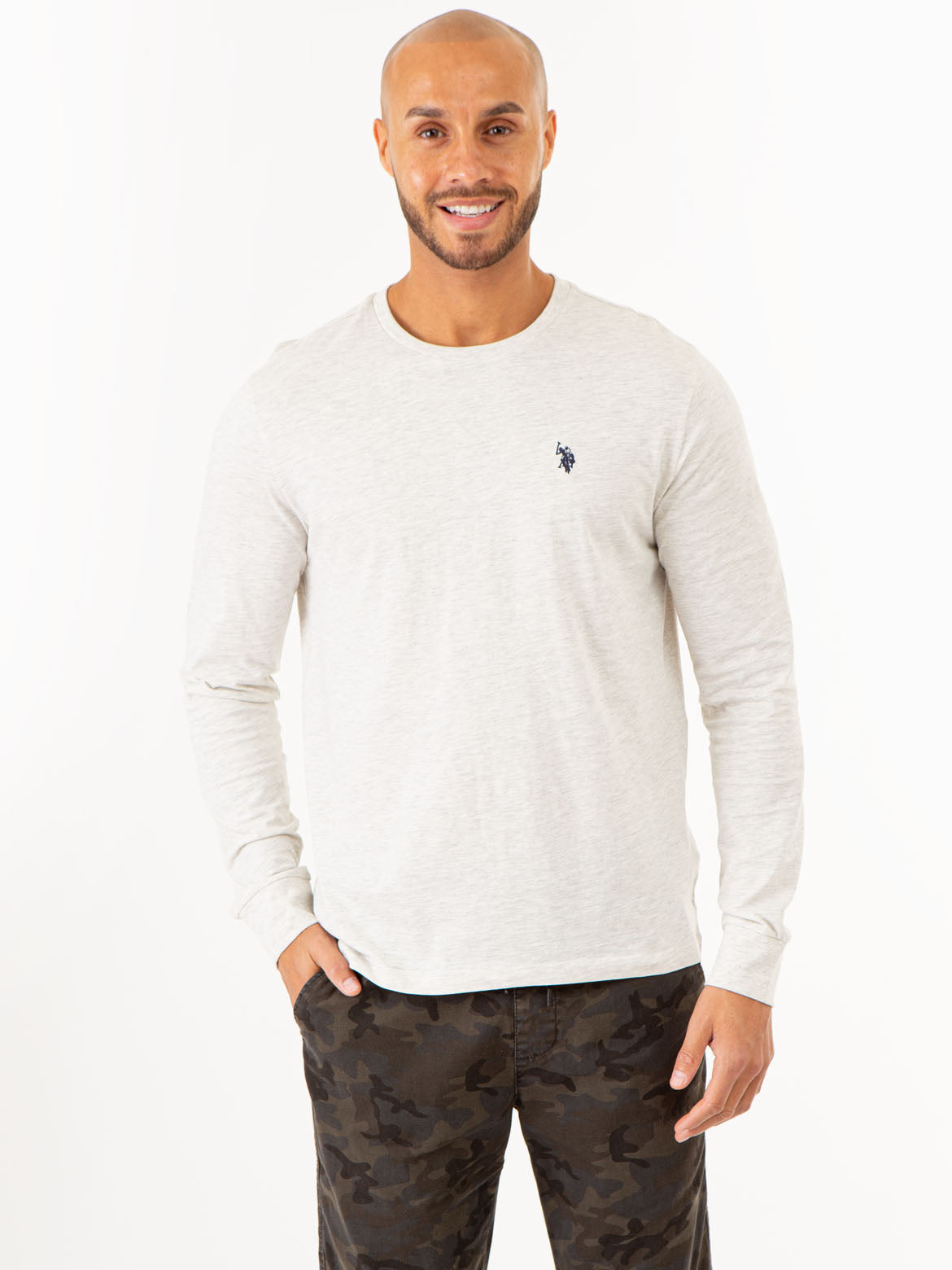 Men's Long Sleeve Solid T-Shirt | Comfort Fit Cotton Tee