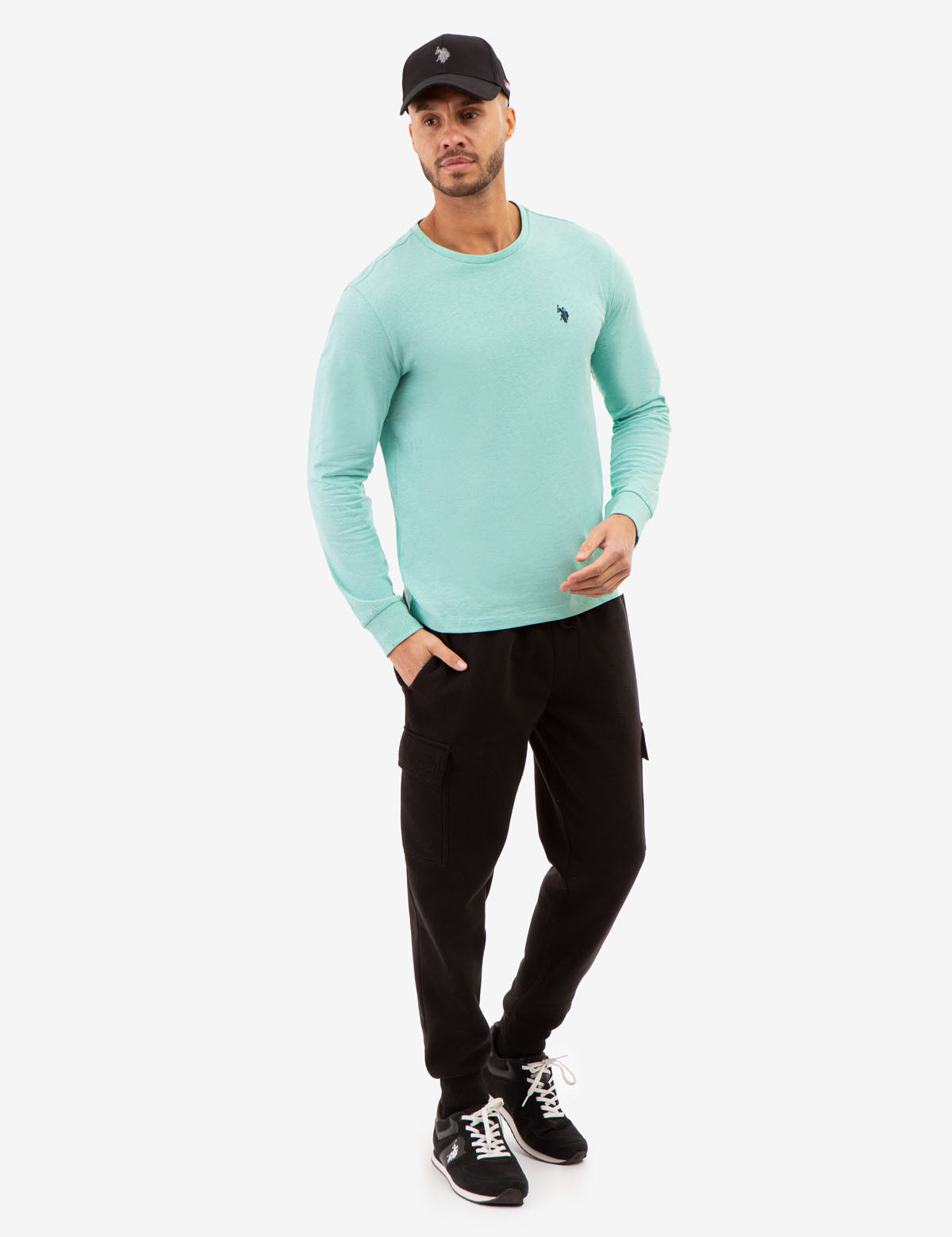 Men's Long Sleeve Solid T-Shirt | Comfort Fit Cotton Tee