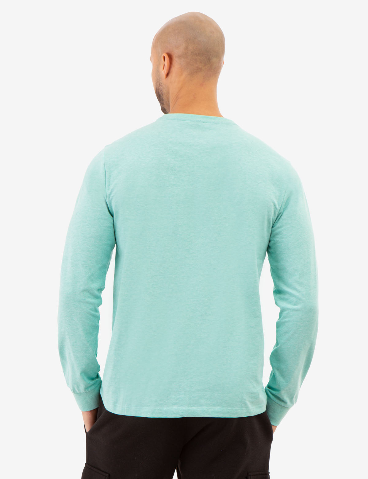 Men's Long Sleeve Solid T-Shirt | Comfort Fit Cotton Tee