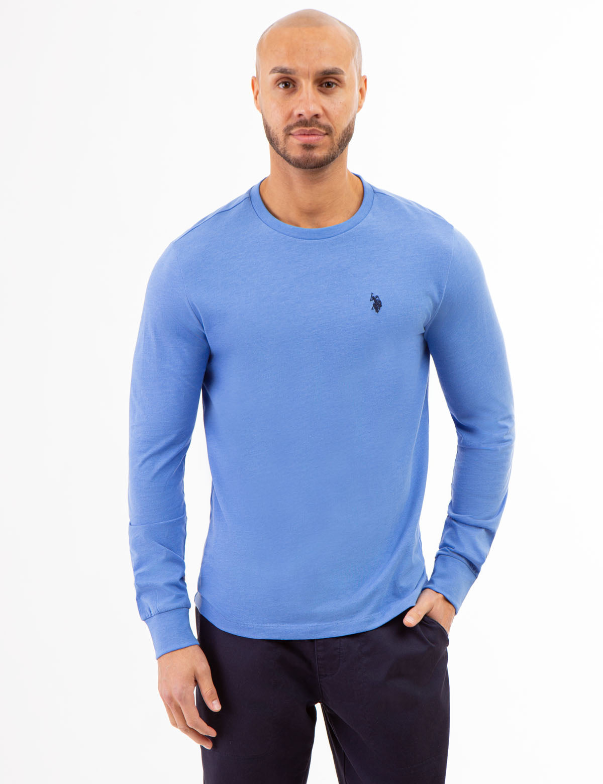 Men's Long Sleeve Solid T-Shirt | Comfort Fit Cotton Tee