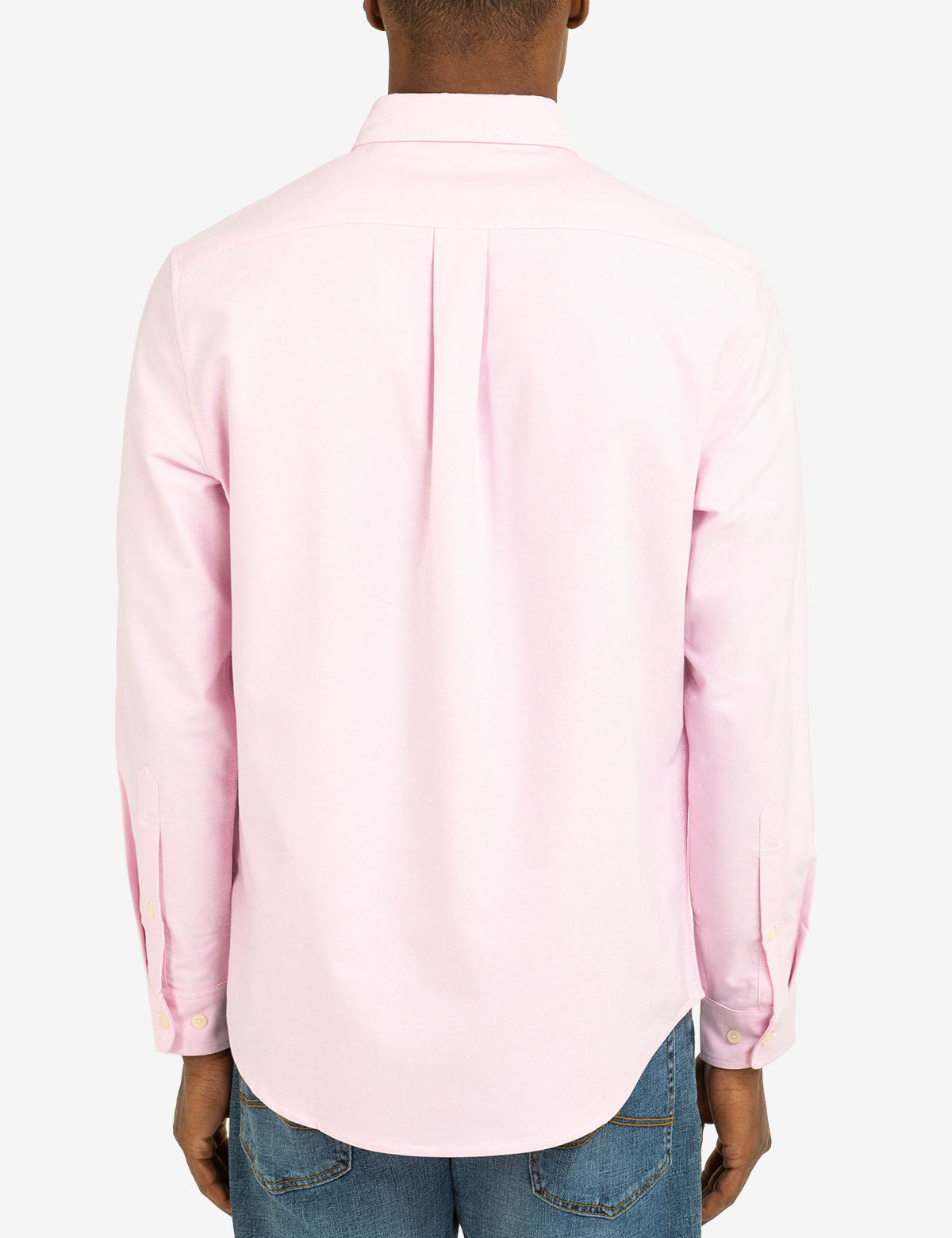 Stretch Oxford Shirt with Long Sleeves & Front Pocket | Classic Fit
