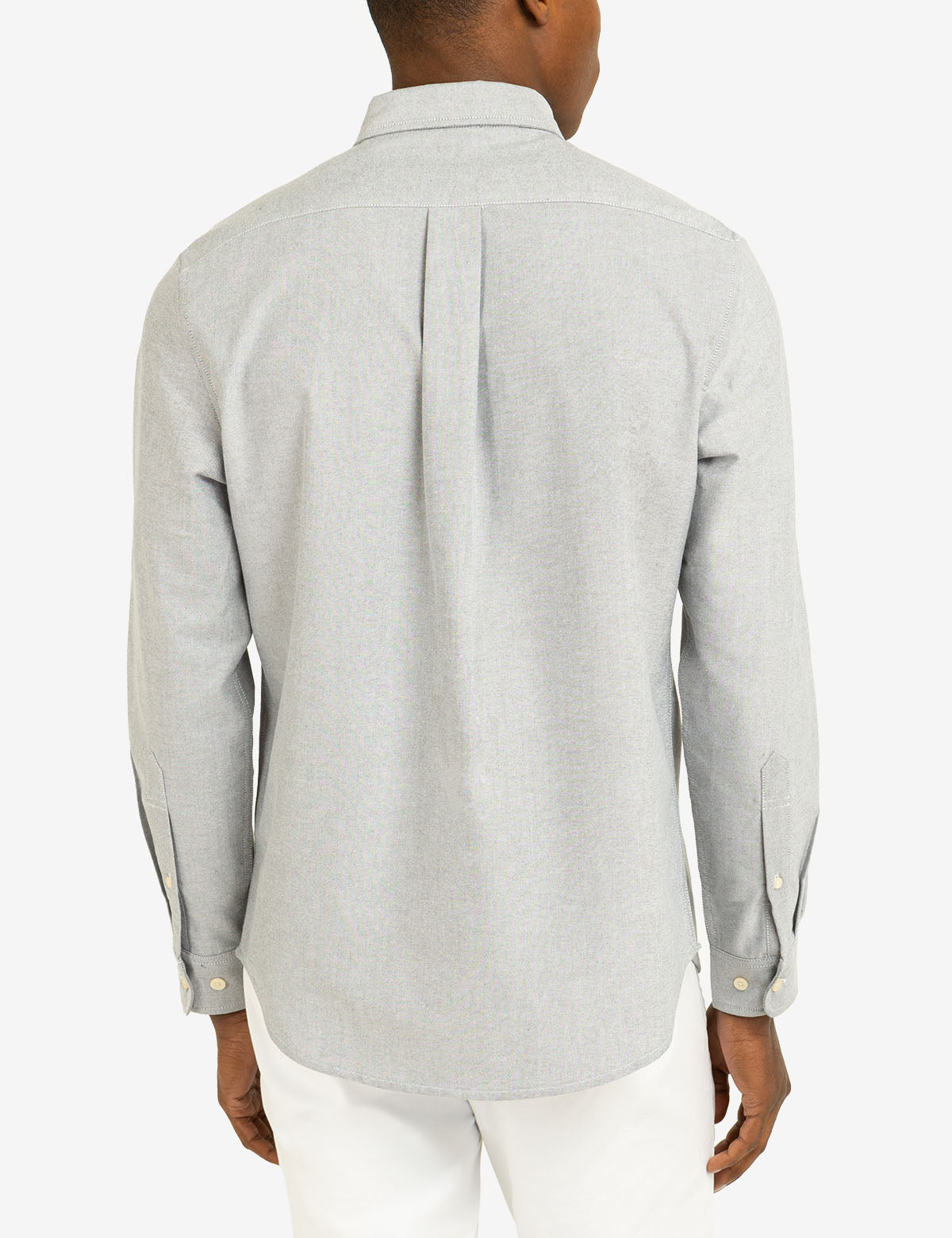 Stretch Oxford Shirt with Long Sleeves & Front Pocket | Classic Fit