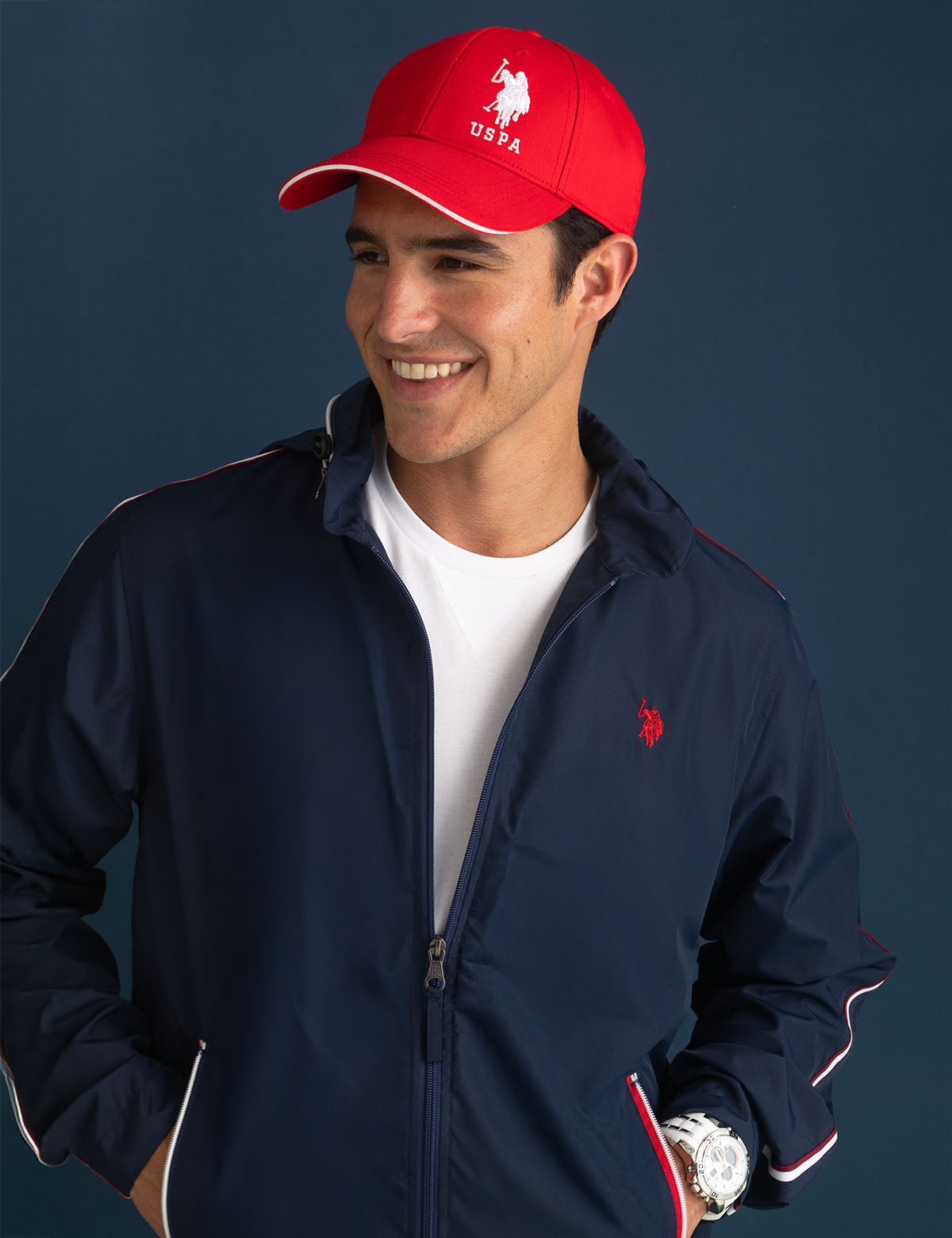 Men's Large Side Logo Baseball Cap | Casual Adjustable Hat