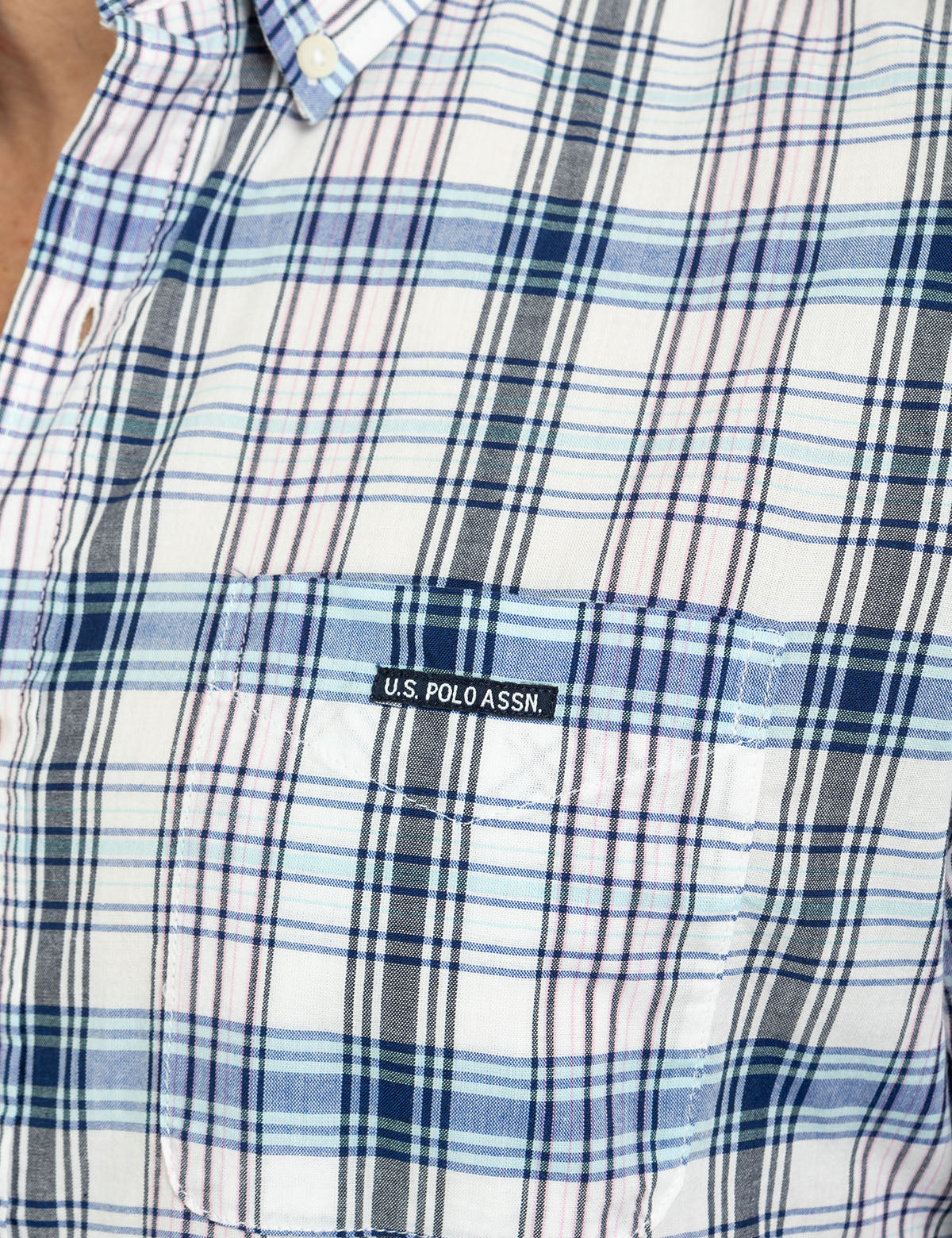 Madras Plaid Long Sleeve Woven Shirt for Men | Casual Style