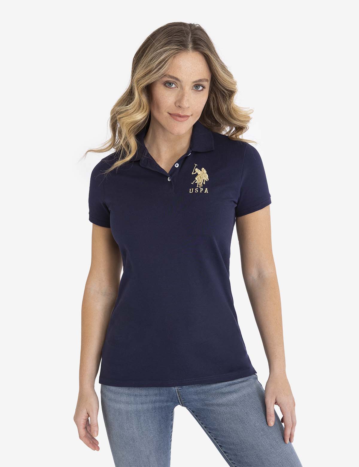 Metallic Print Polo Shirt for Men | USPA