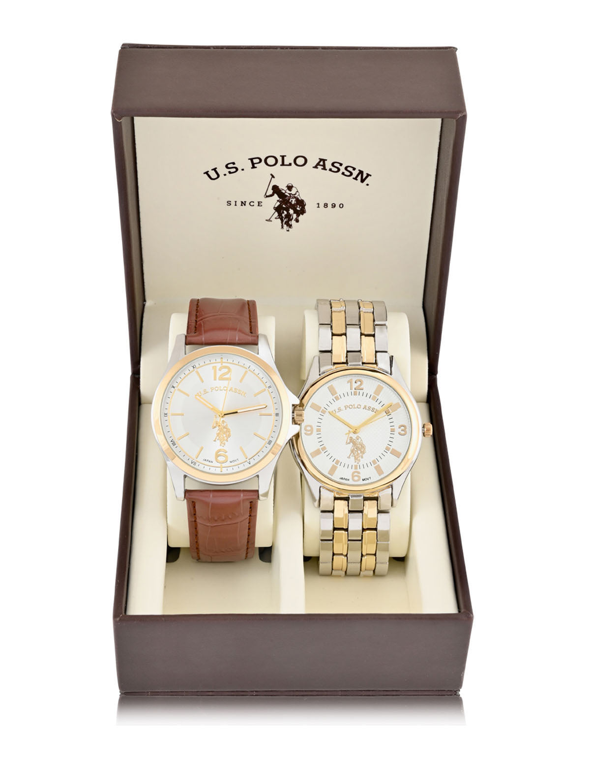 Men's Bracelet & Brown Leather Watch Set | Classic Style