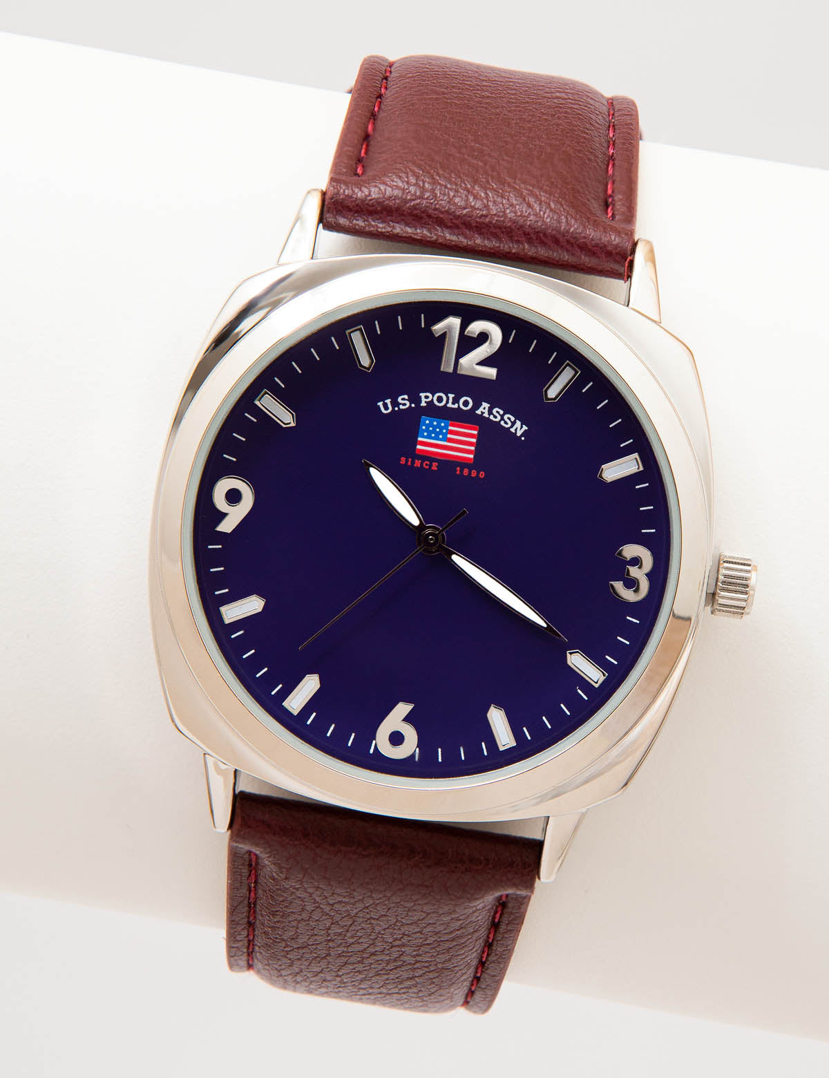 Men's Brown Leather Strap Watch with Gold Tone Case | U.S. Polo Assn.