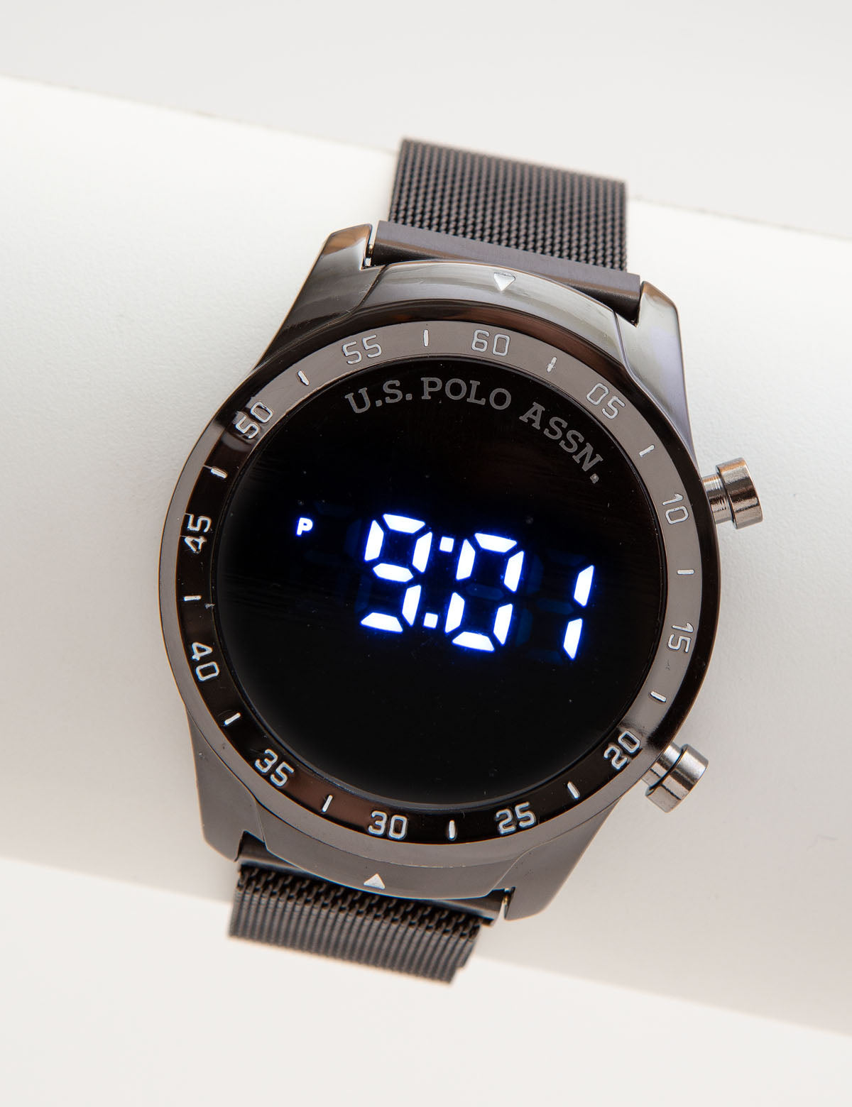 Men's LED Watch with Mesh Strap | Modern Digital Timepiece
