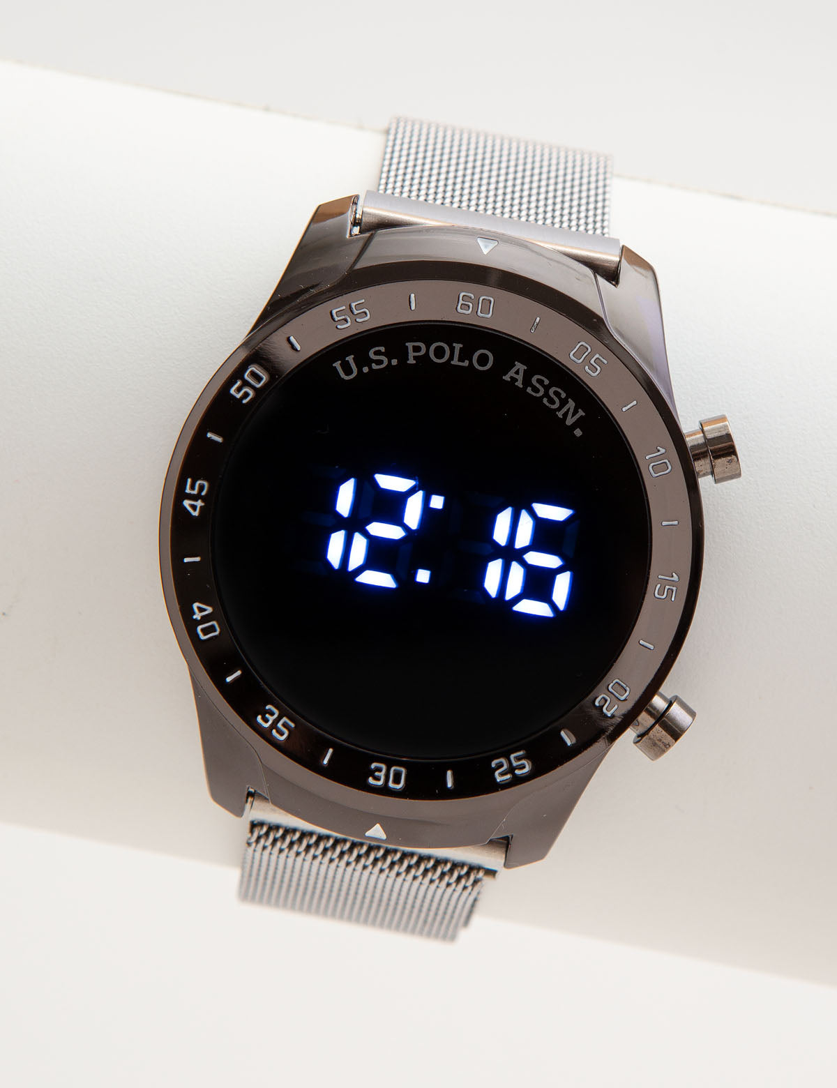 Men's LED Watch with Mesh Strap | Modern Digital Timepiece