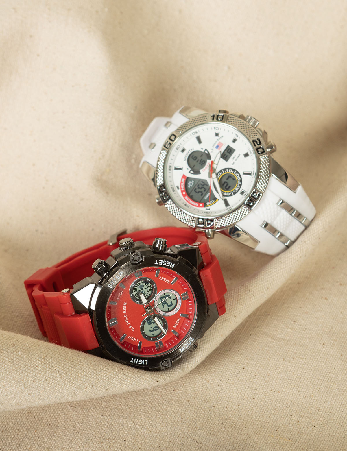 Red & Black Digital Watch with Rubber Strap | ANA Digi