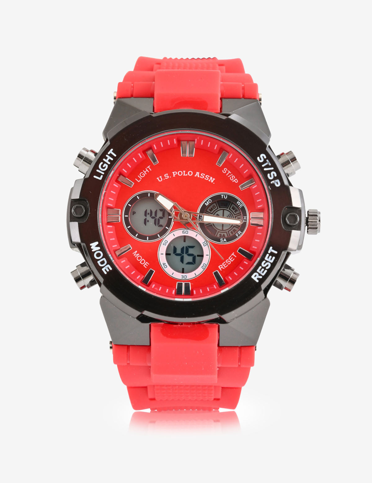 Red & Black Digital Watch with Rubber Strap | ANA Digi