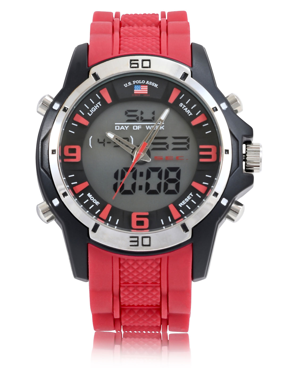 Red Digital Sports Watch for Men with Strap | ANA