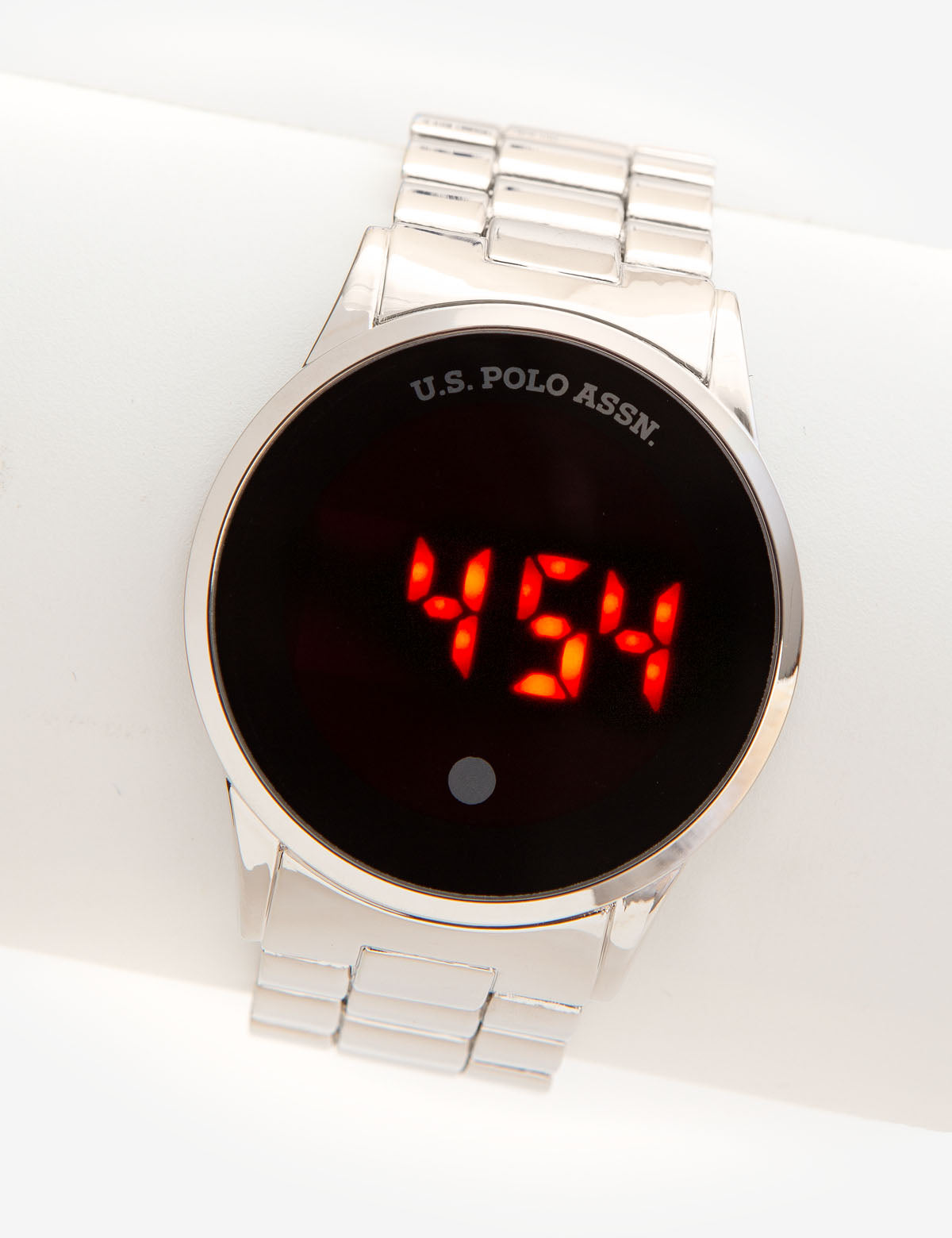 Men's Silver-Tone LED Digital Watch | Waterproof & Stylish