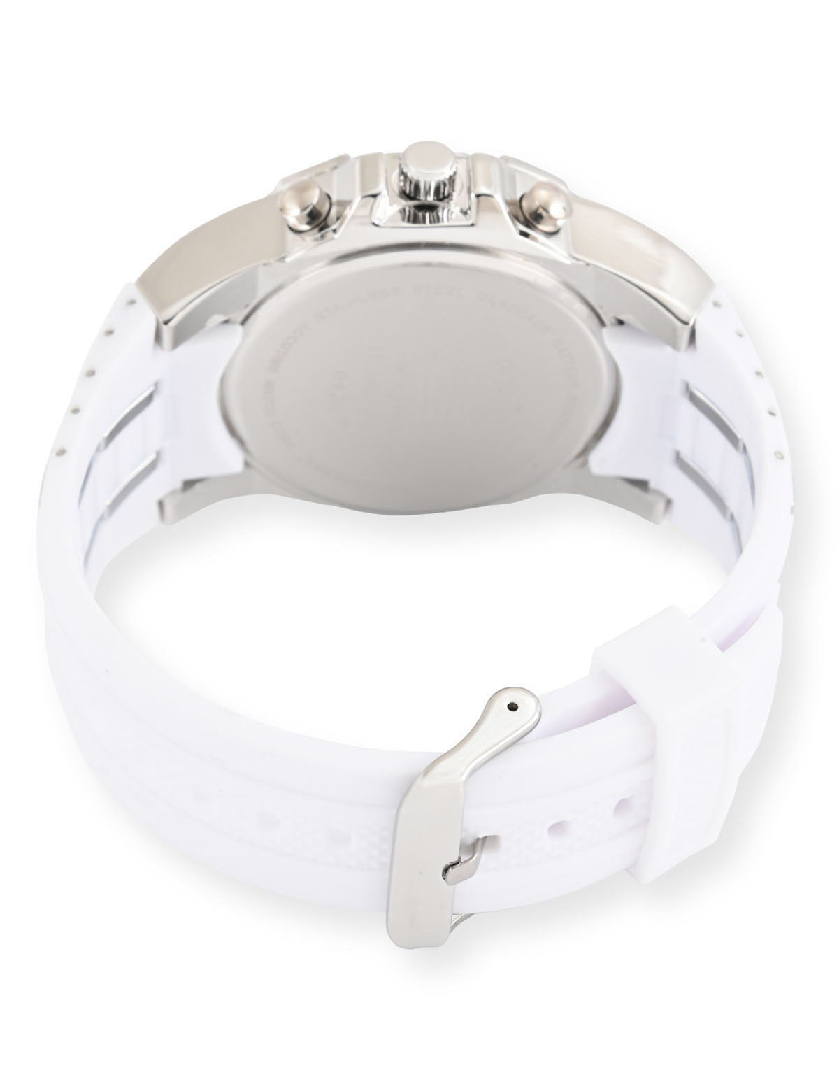 Men's White Digital Sports Watch with Rubber Strap | ANA