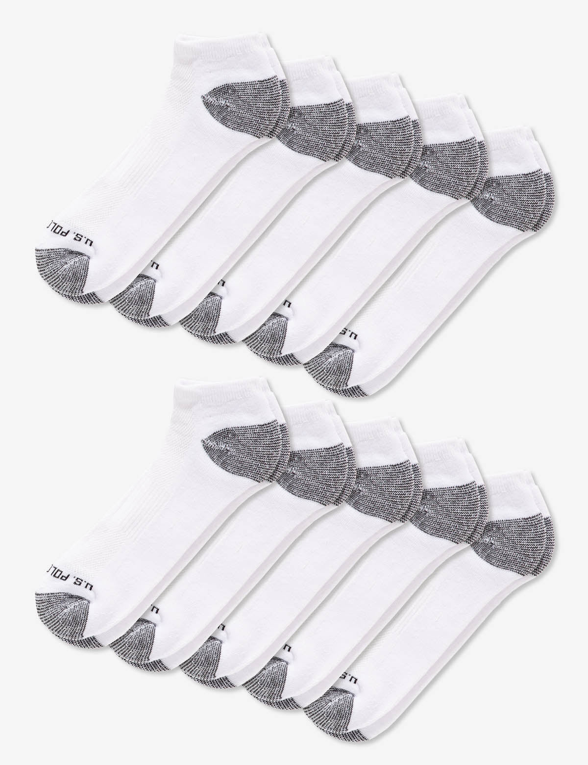 Men's 10-Pack Low Cut Performance Socks for Sports & Running