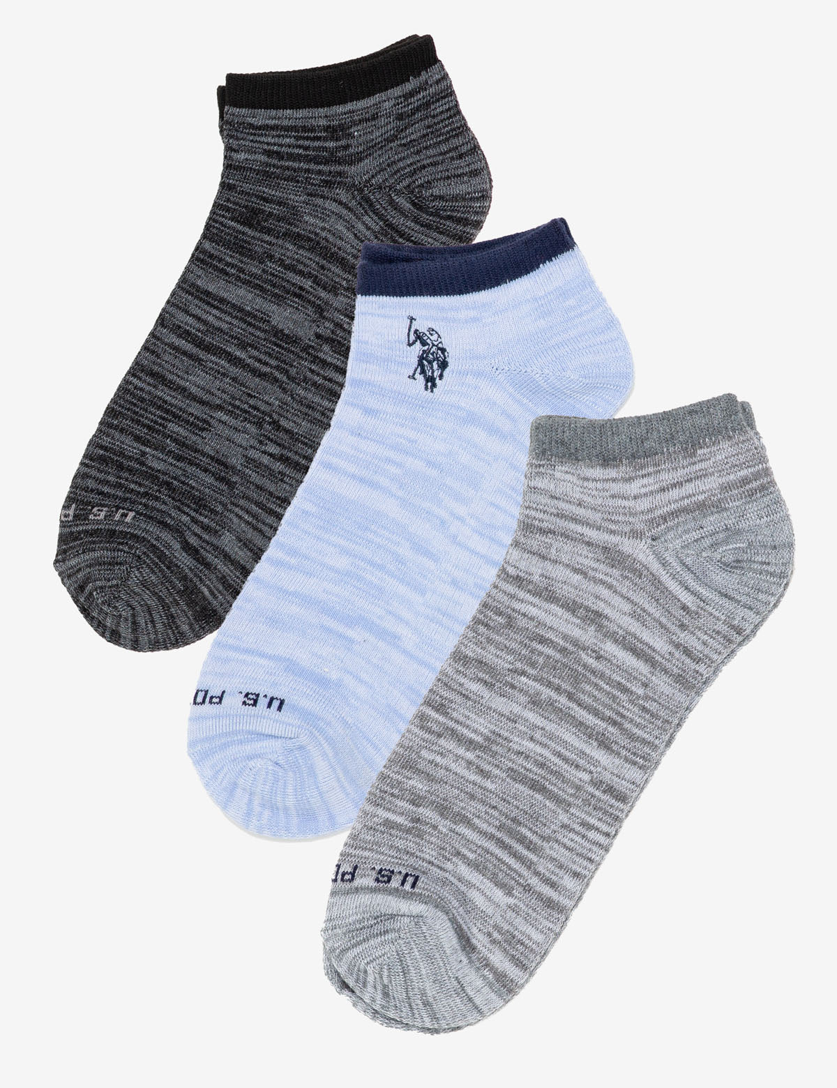 Men's 3-Pack Assorted Low Cut Socks | Marled Style
