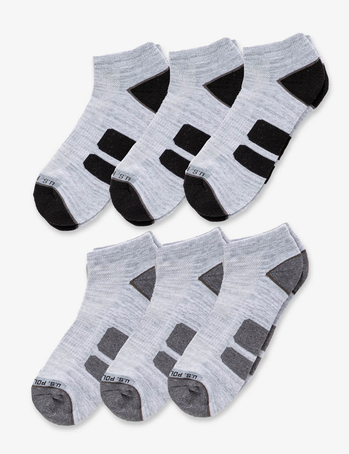 Men's 6-Pack Low Cut Performance Socks for Running & Gym